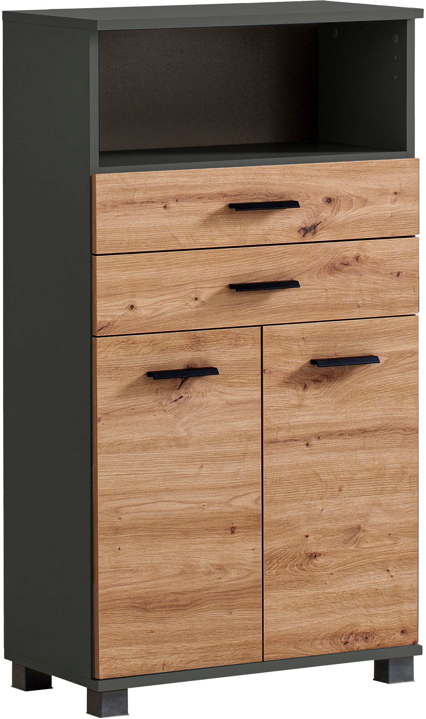 welltime Midischrank »Palermo, Breite 60 cm«, Metallbeschläge