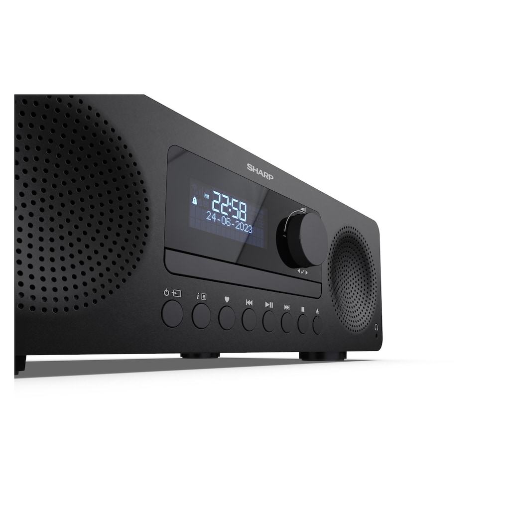 Sharp Digitalradio (DAB+) »XL-B720D Schwarz«, (Bluetooth Digitalradio (DAB+)-FM-Tuner)