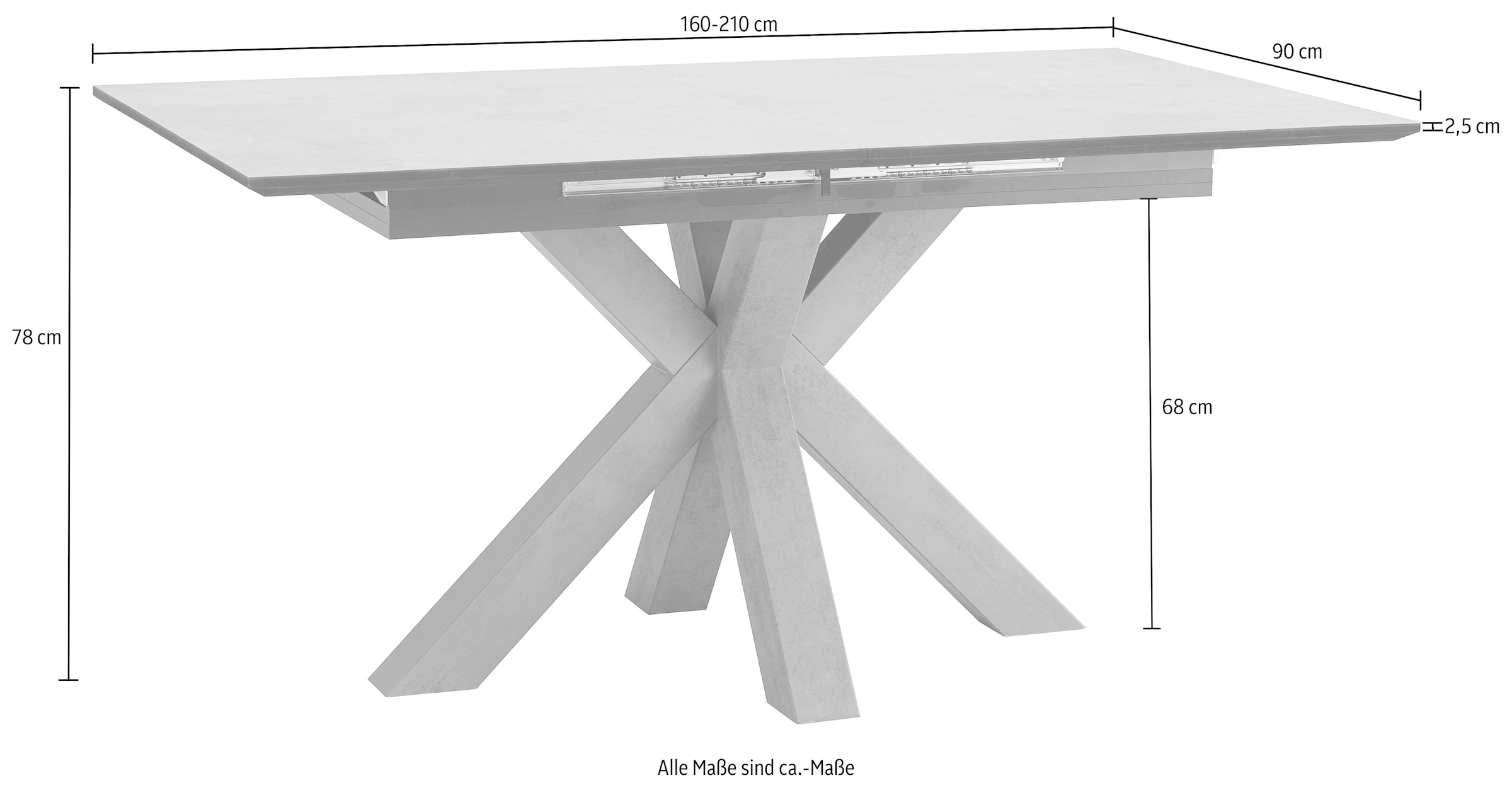 Mäusbacher Esstisch »Luzern«, Breite 160 cm mit Auszugsfunktion online  bestellen | Jelmoli-Versand | Esstische