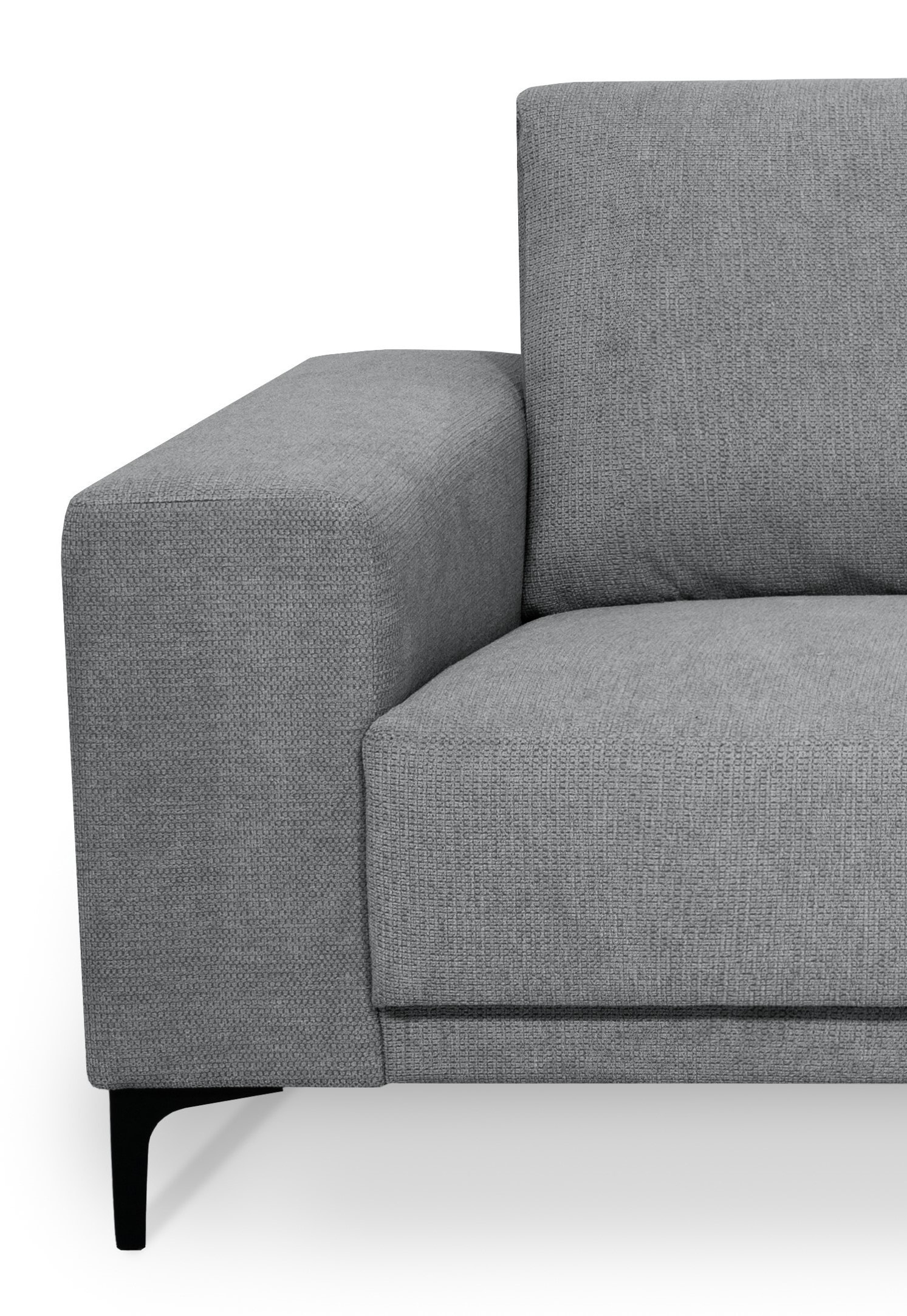 Places of Style Ecksofa »Xander, L-Form,«, Breite 280 cm, Soft-Touch Chenille, schwarze Metallfüsse