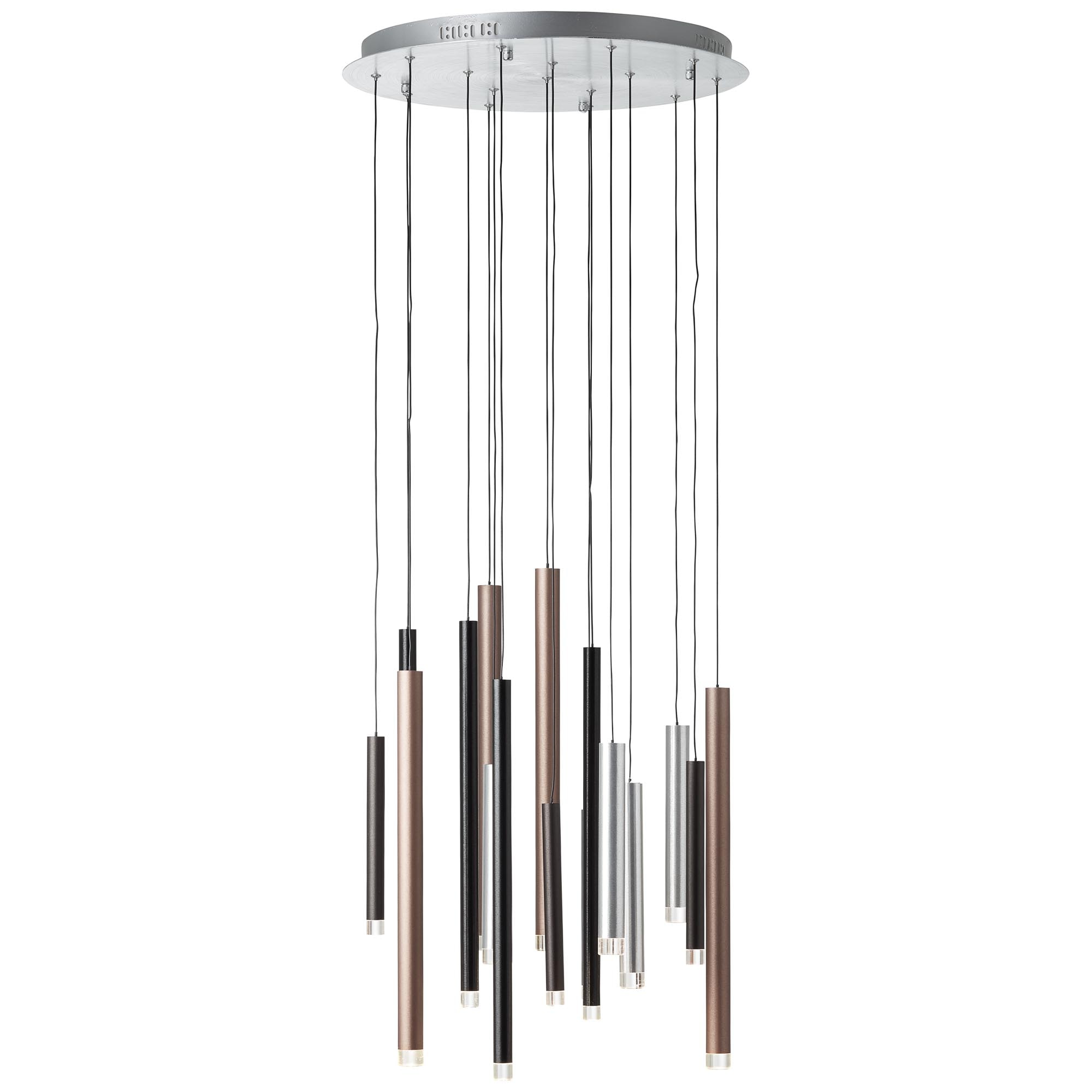 Brilliant Pendelleuchte »Cembalo« LED-Modul 1 Stk. Warmweiss LED Hängelampe 16flg braun/Kaffee