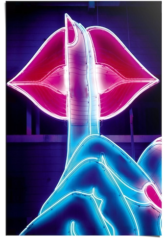 Poster »Neon Lips«, (1 St.)