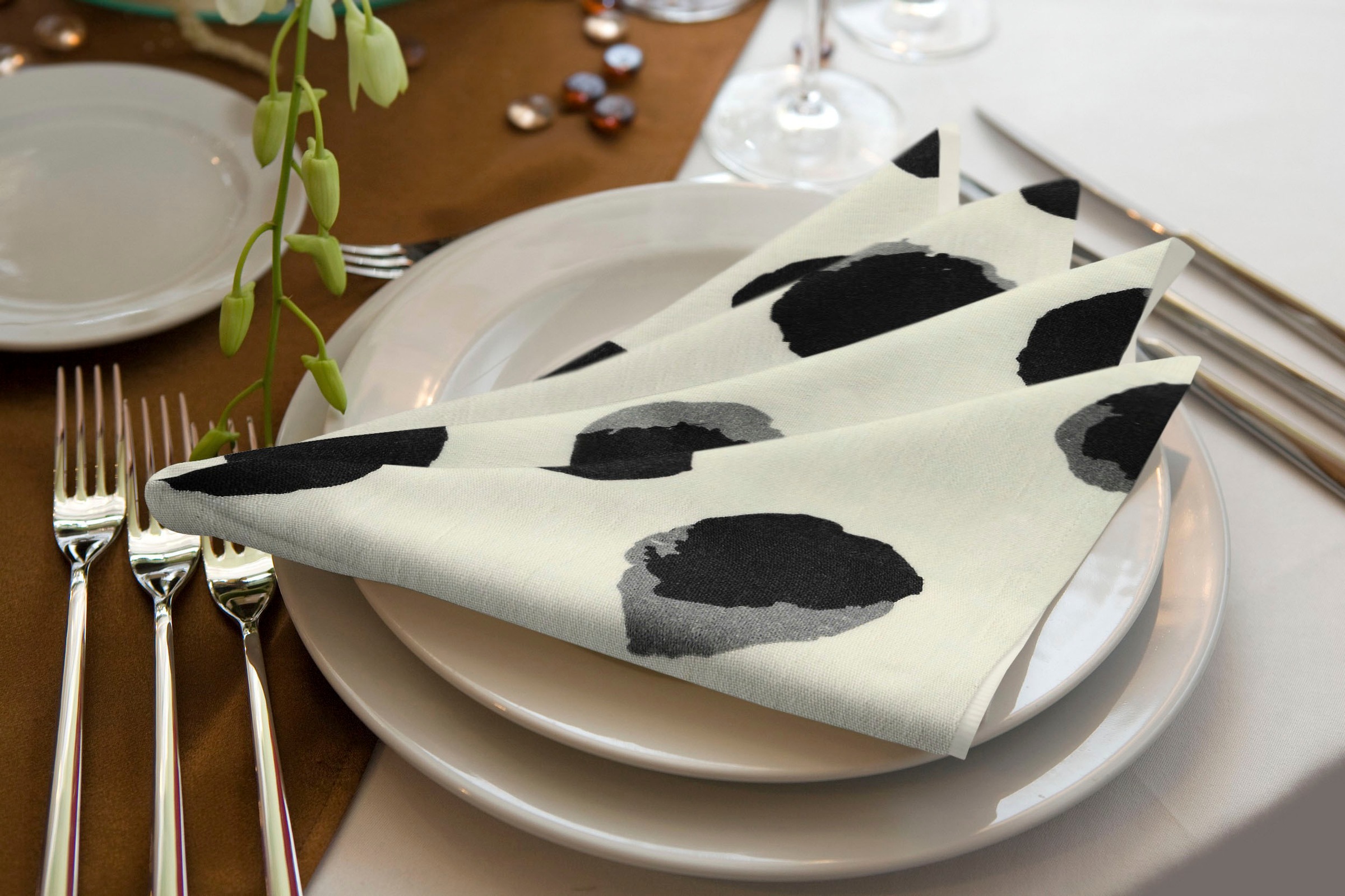 Adam Stoffserviette "Dots" aus Bio-Baumwolle,Made in Germany