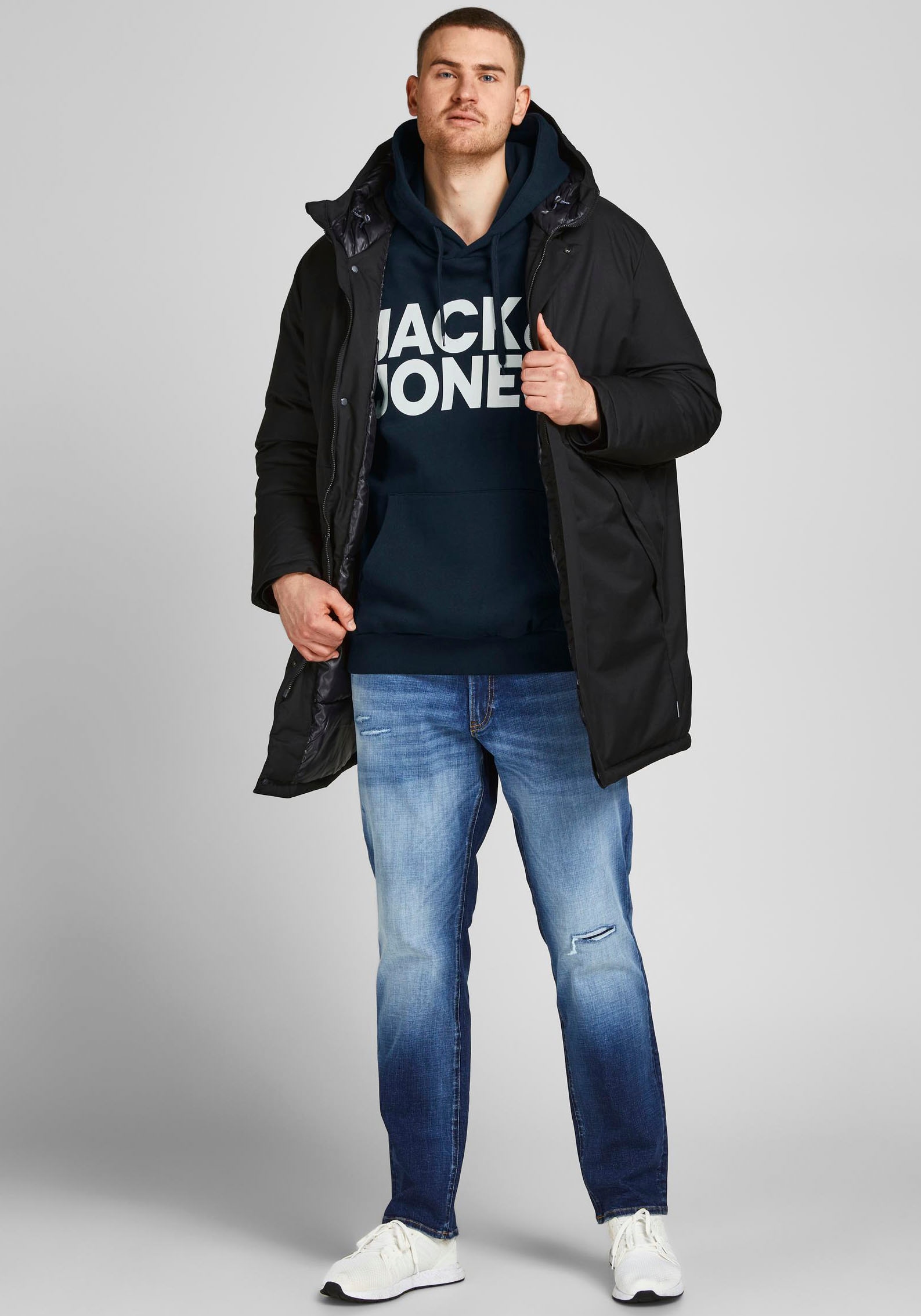 Jack & Jones PlusSize Kapuzensweatshirt »CORP LOGO SWEAT HOOD«, Bis Grösse 6XL