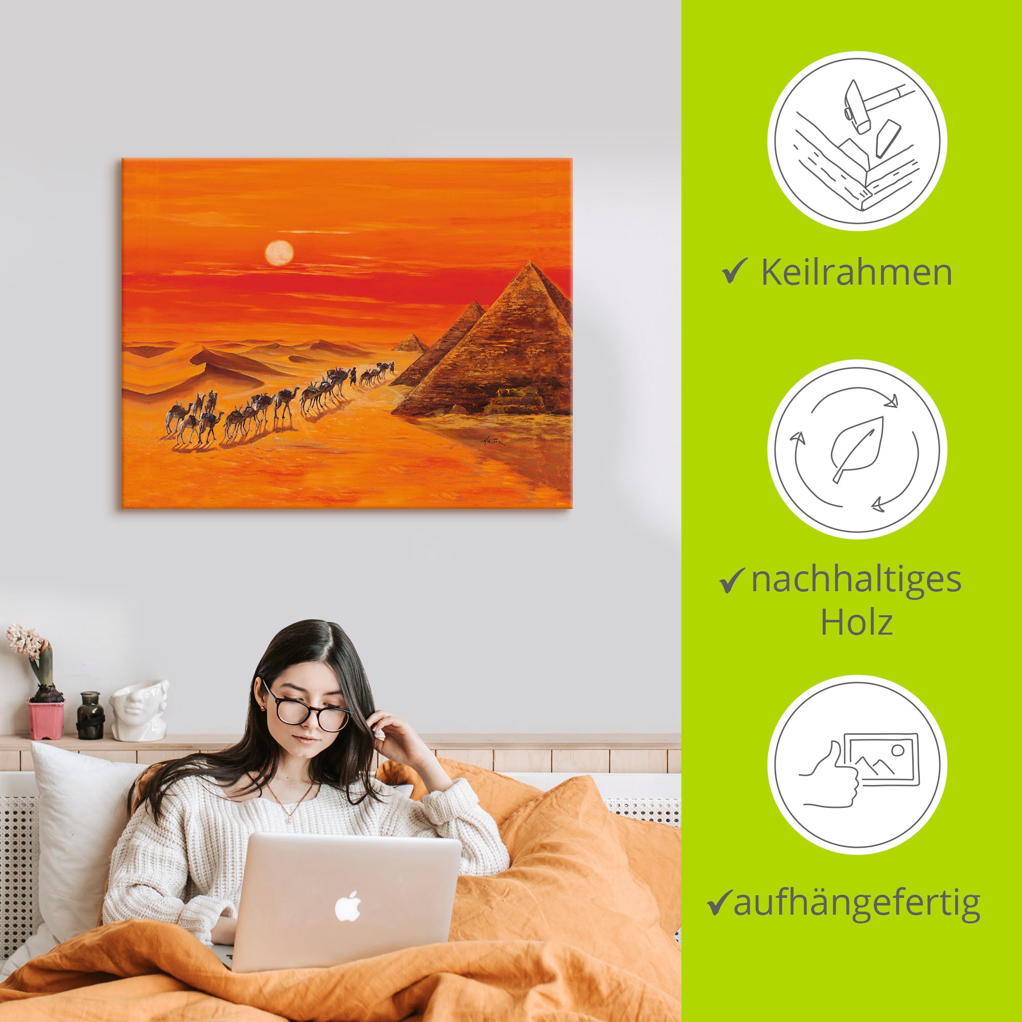Artland Wandbild »Karawane II«, Afrika, (1 St.), als Alubild, Outdoorbild, Leinwandbild in verschied. Grössen