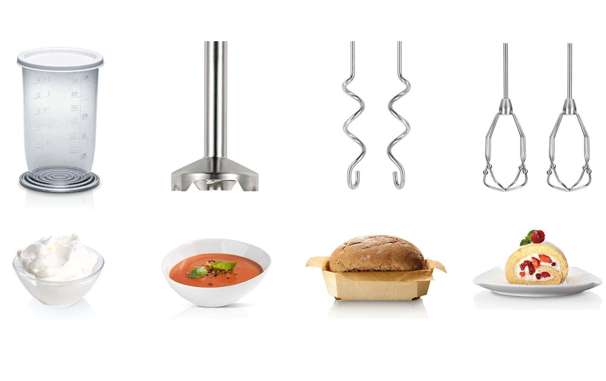 BOSCH Handmixer »MFQ4080 Silber/Weis«, 500 W