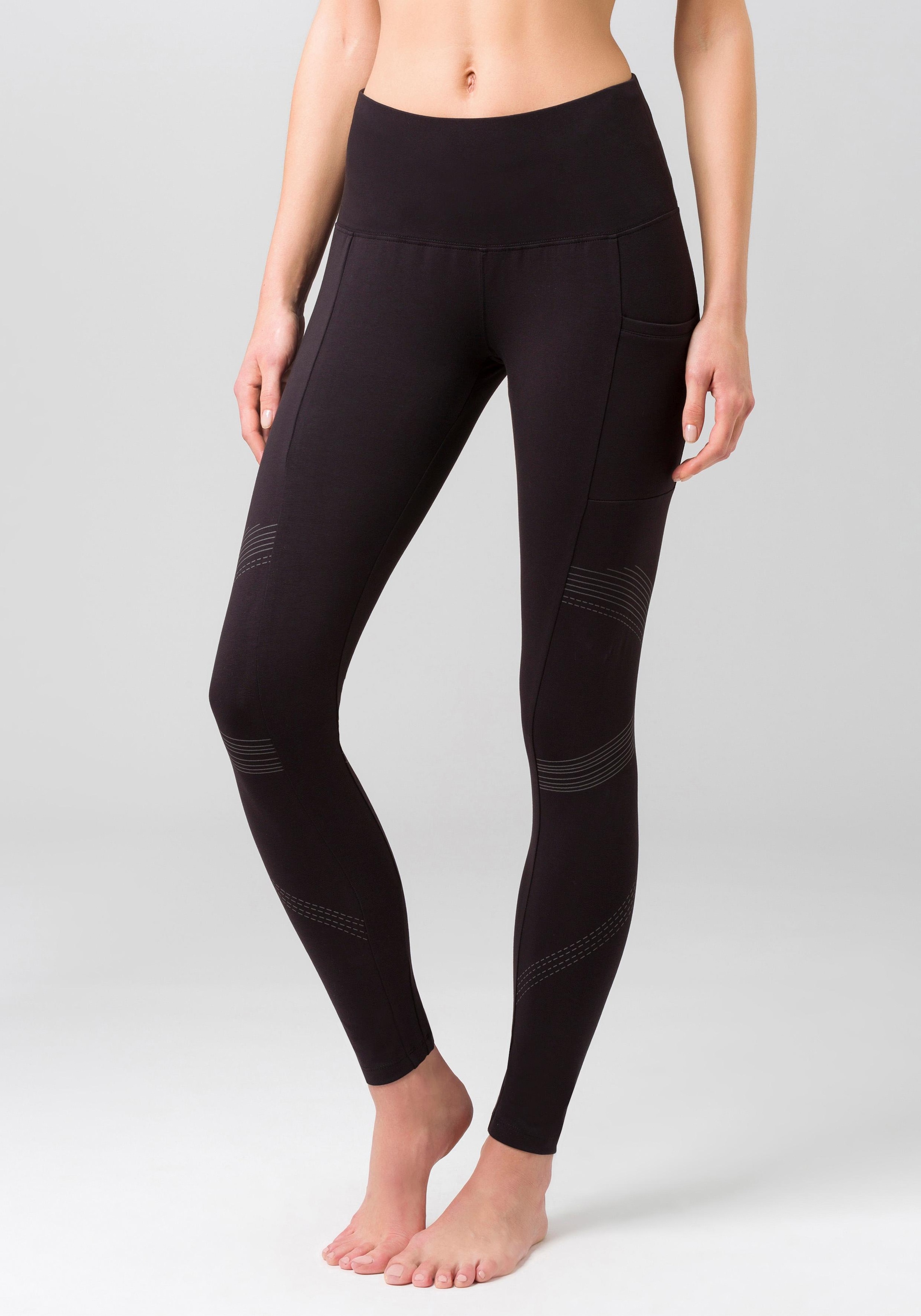 LASCANA ACTIVE Leggings, mit optischen Reflektorprint und Handytasche, Loungewear