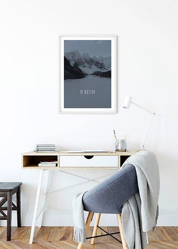 Komar Bild »Word Lake In Motion Steel«, Natur, (1 St.), Wandbild zur Dekoration - ohne Rahmen