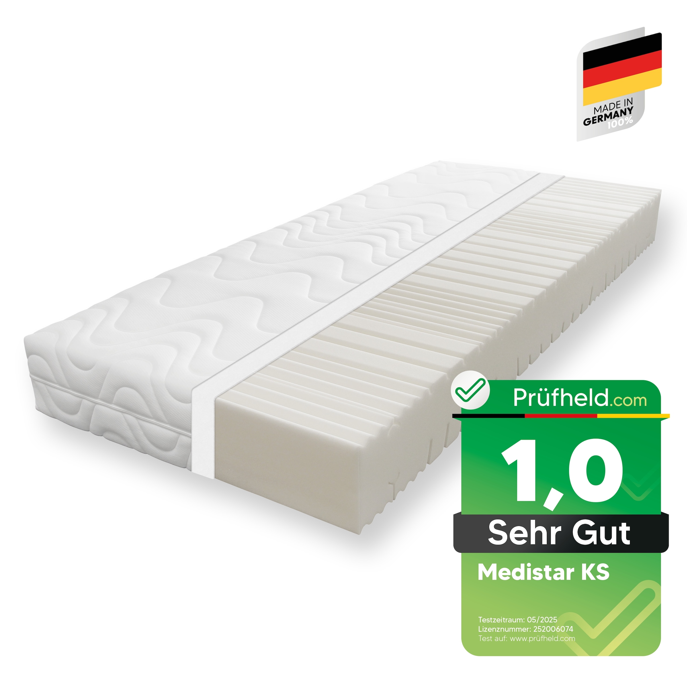 Beco Komfortschaummatratze "Medistar KS, Matratze Kaltschaum-Feeling 90x200 cm, 140x200 cm" 21 cm hoch Raumgewicht: 28 kg/m³ 1 Stk. tlg. Geprüft mit 1,0* "SEHR GUT" & bewertet mit**Deutschland Favorit 2024