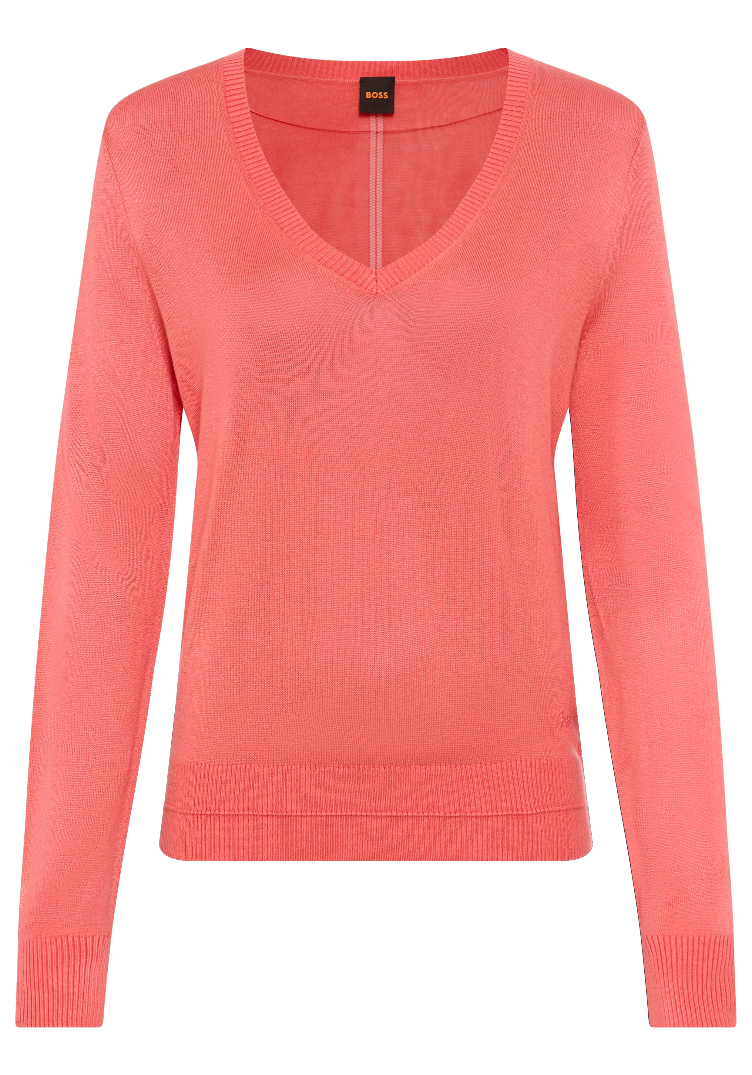 BOSS ORANGE Strickpullover »Fiaffella Premium Damenmode« mit Ajouré-Detail hinten