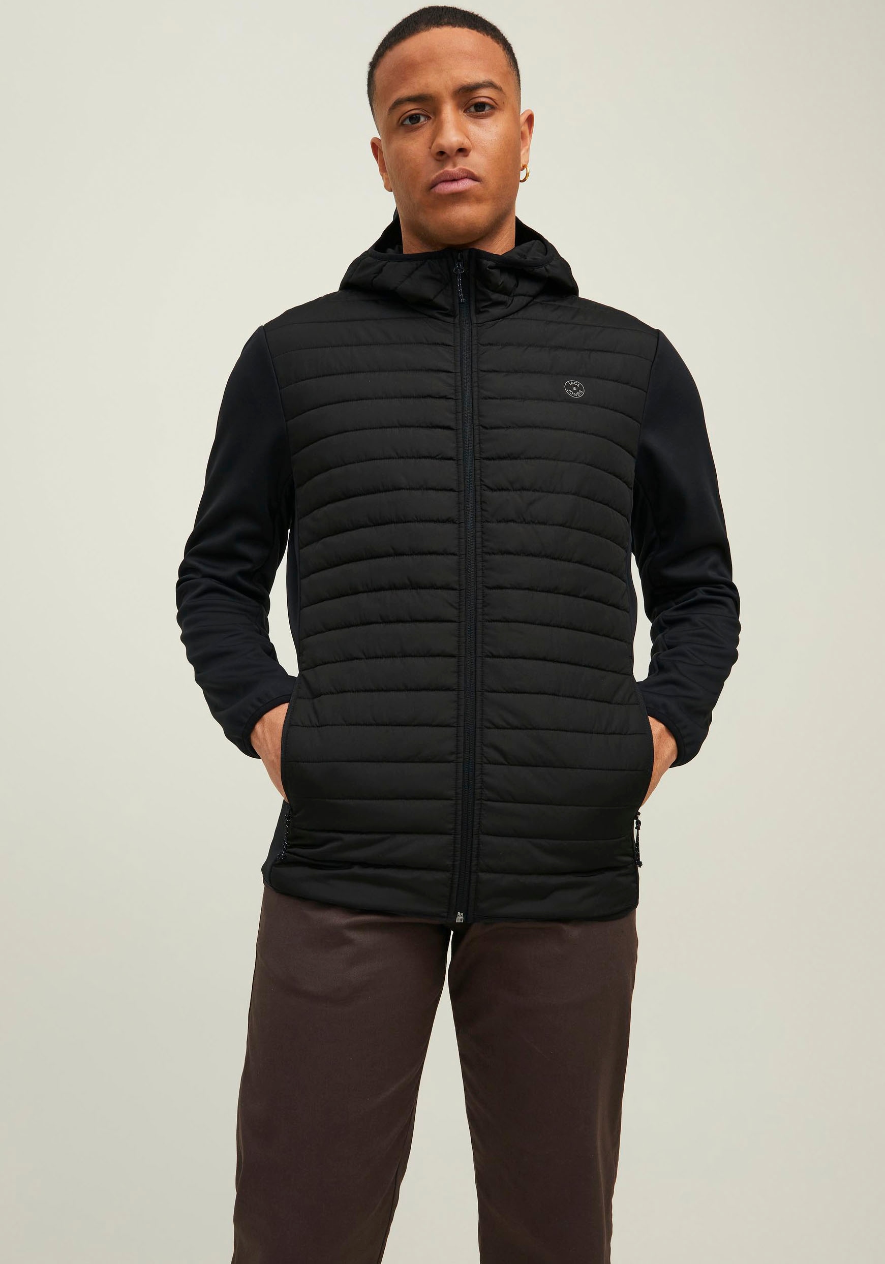 Jack & Jones Steppjacke »JJEMULTI mit Kapuze und Futter« mit Kapuze unifarben, modisch, regular fit, Polyester
