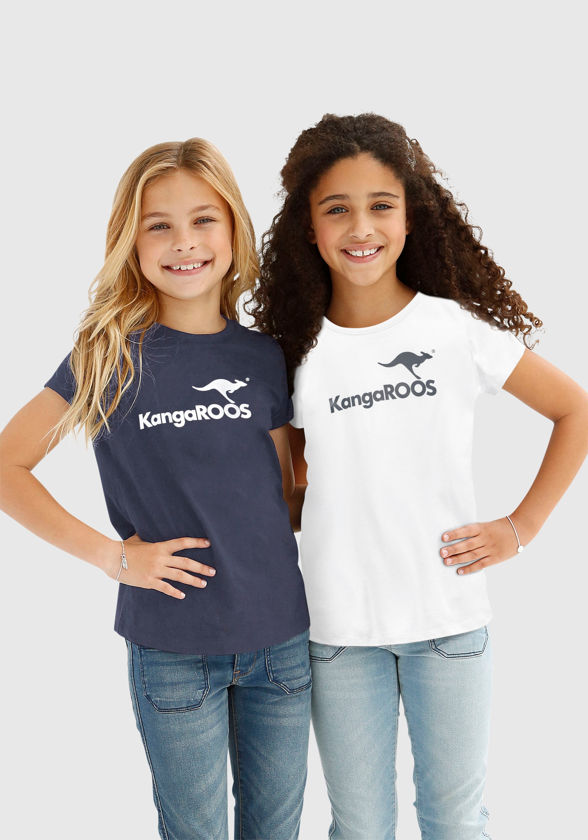 bestellen | T-Shirt, Jelmoli-Versand ✵ mit Logodrucken günstig (Packung), KangaROOS