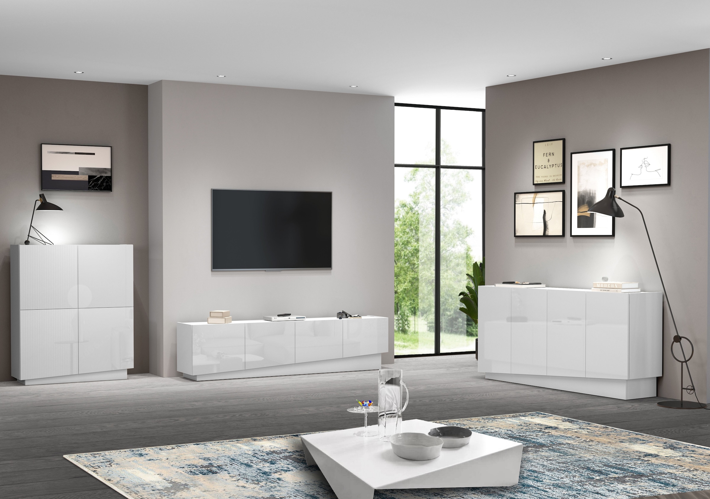 INOSIGN Sideboard »VELA, Sideboard, Breite 160 cm, Design mit schrägen Türen«, (1 St.), Made in Italy, Masse-B/T/H: 160x35x75,Sideboard, Anrichte, Kommode