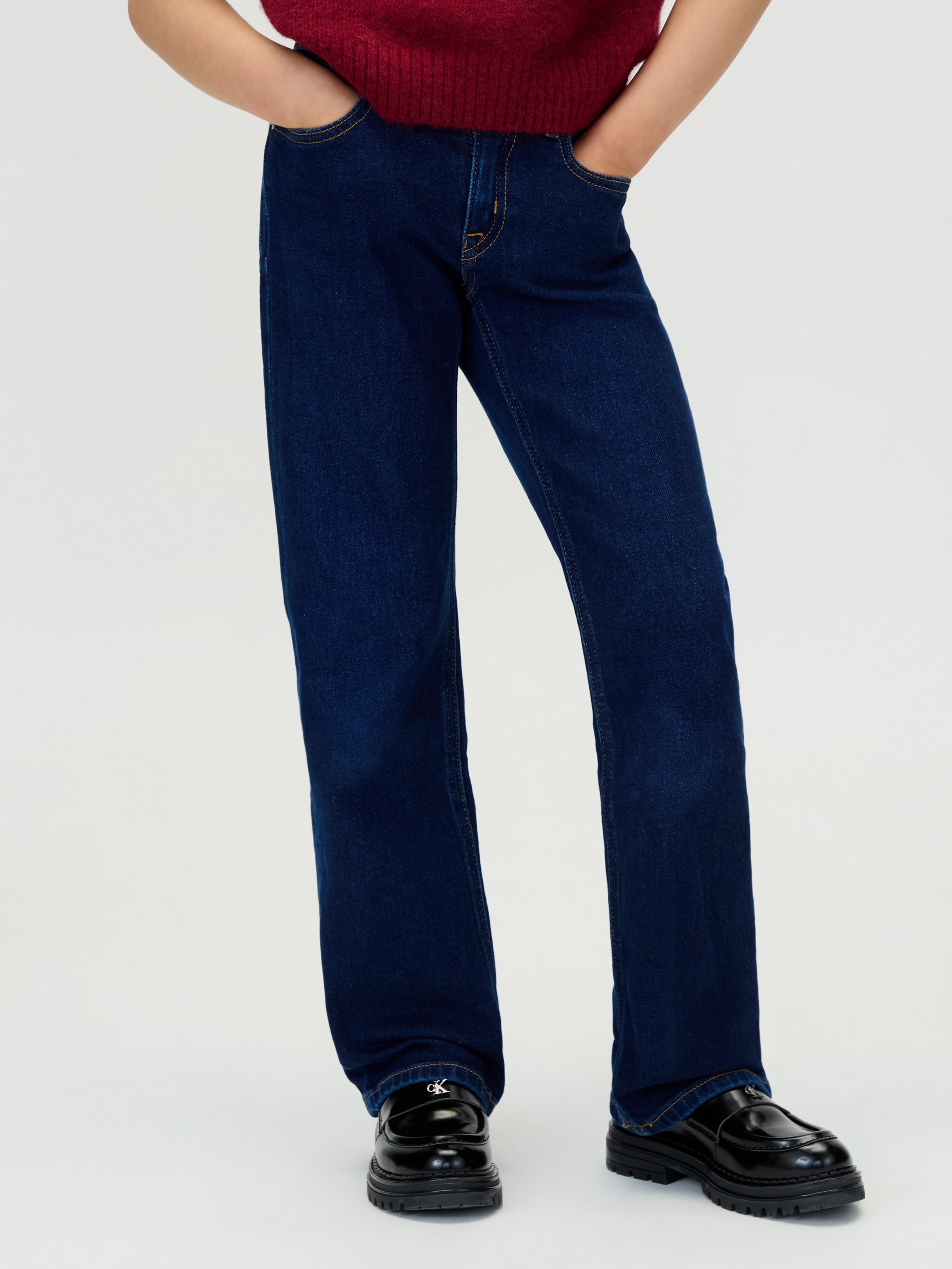 Calvin Klein Jeans Straight-Jeans »MR STRAIGHT«, für Kinder bis 16 Jahre, mit Logo-Patch am Bund
