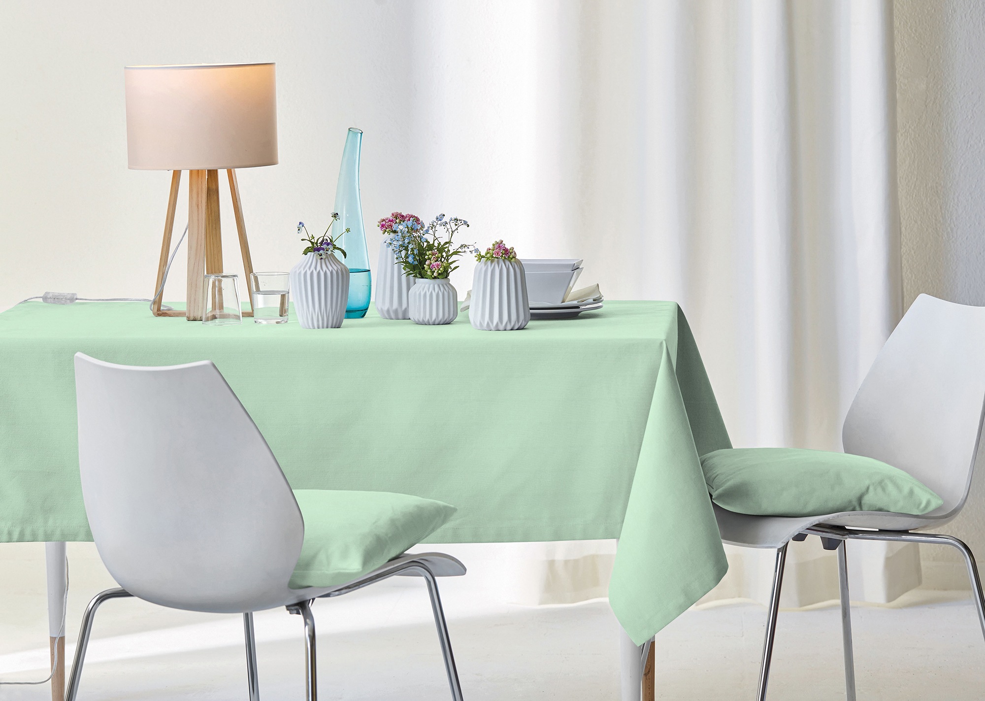 APELT Tischdecke "4362 Rips-Uni" Wasser- und Schmutzabweisend