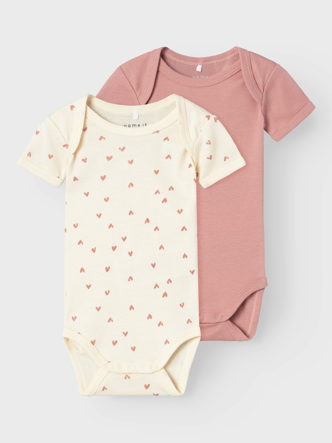 Name It Body »NBFBODY für Mädchen mit Herzprint und weicher Baumwolle« Packung, 2 Stk. normal, Jersey, Rundhals