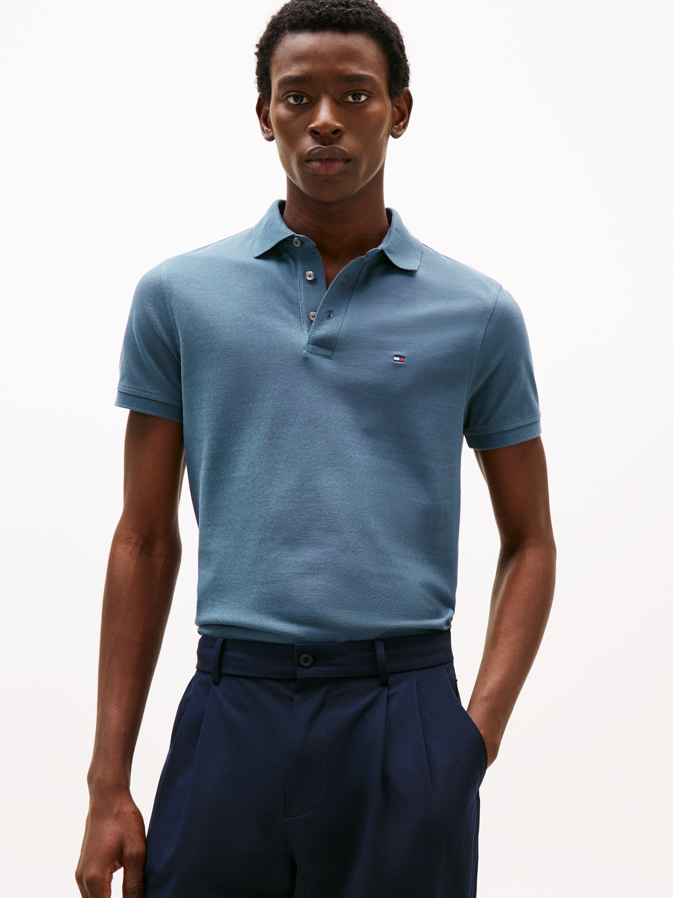 Tommy Hilfiger Poloshirt »1985 SLIM POLO«, aus leicht strukturiertem Piqué-Material