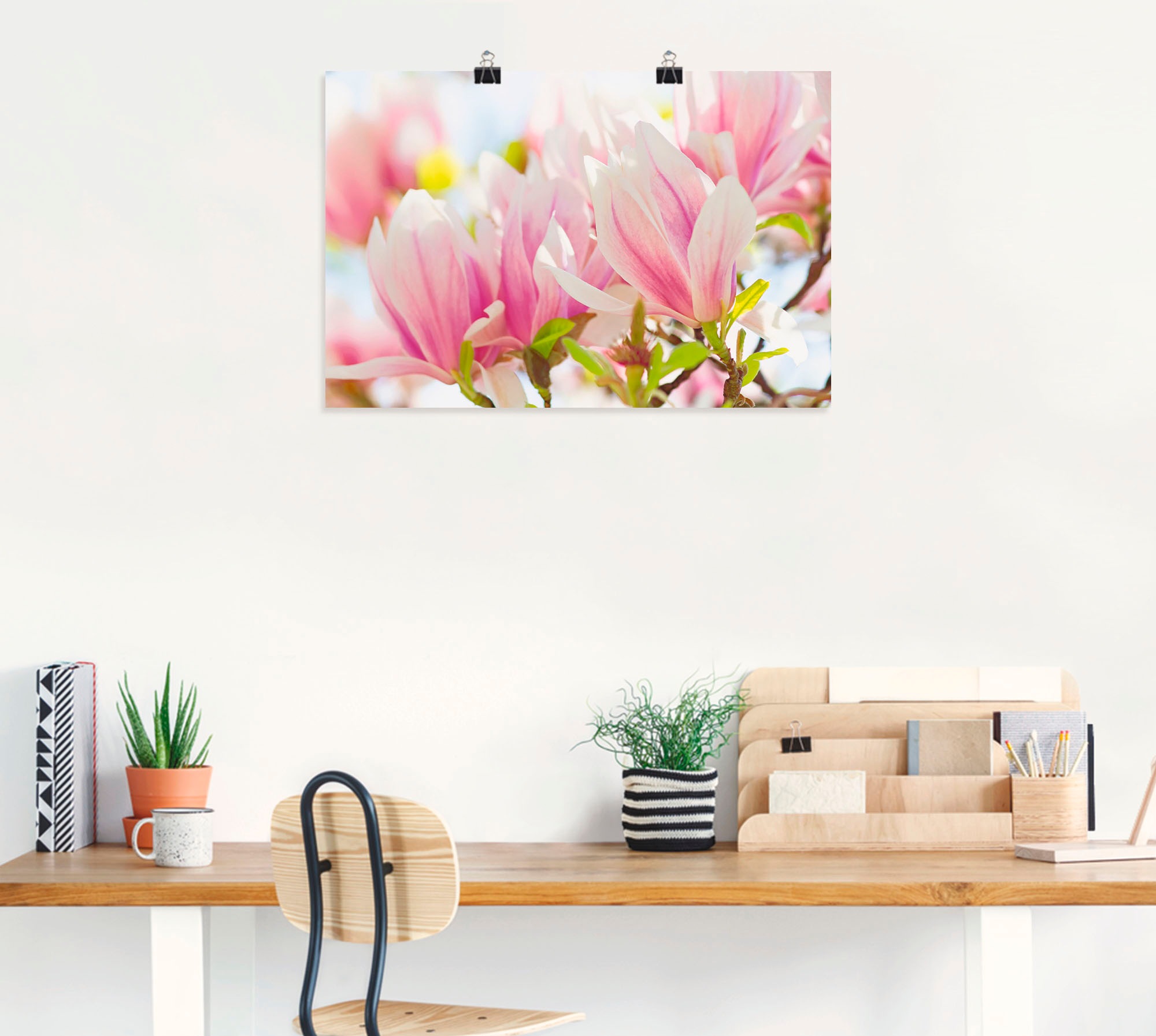 Artland Wandbild »Leuchtende Magnolien«, Blumen, (1 St.), als Alubild, Leinwandbild, Wandaufkleber oder Poster in versch. Grössen