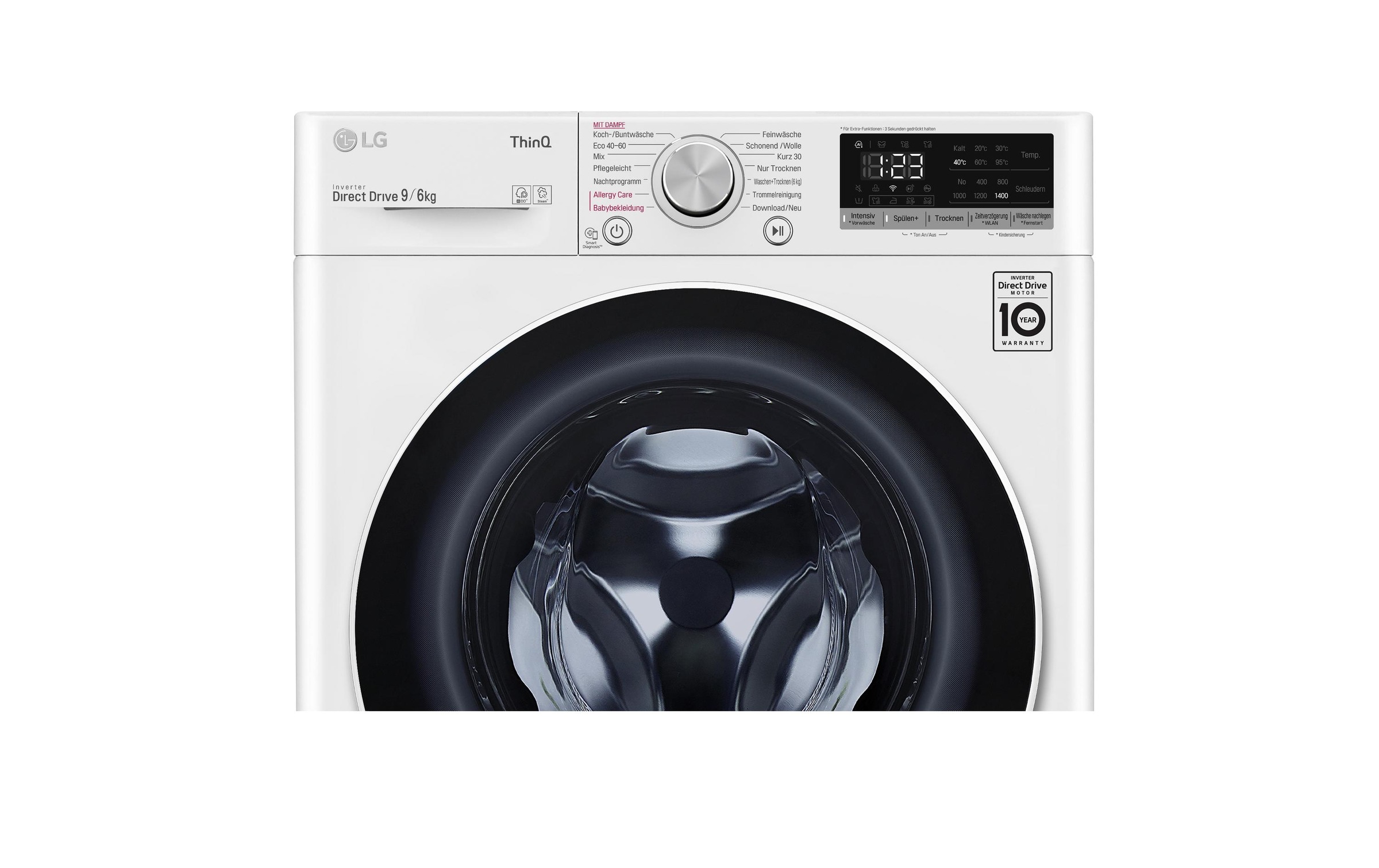 LG Waschtrockner »V5WD906 9 kg / 6 kg A«, WLAN-Verbindung