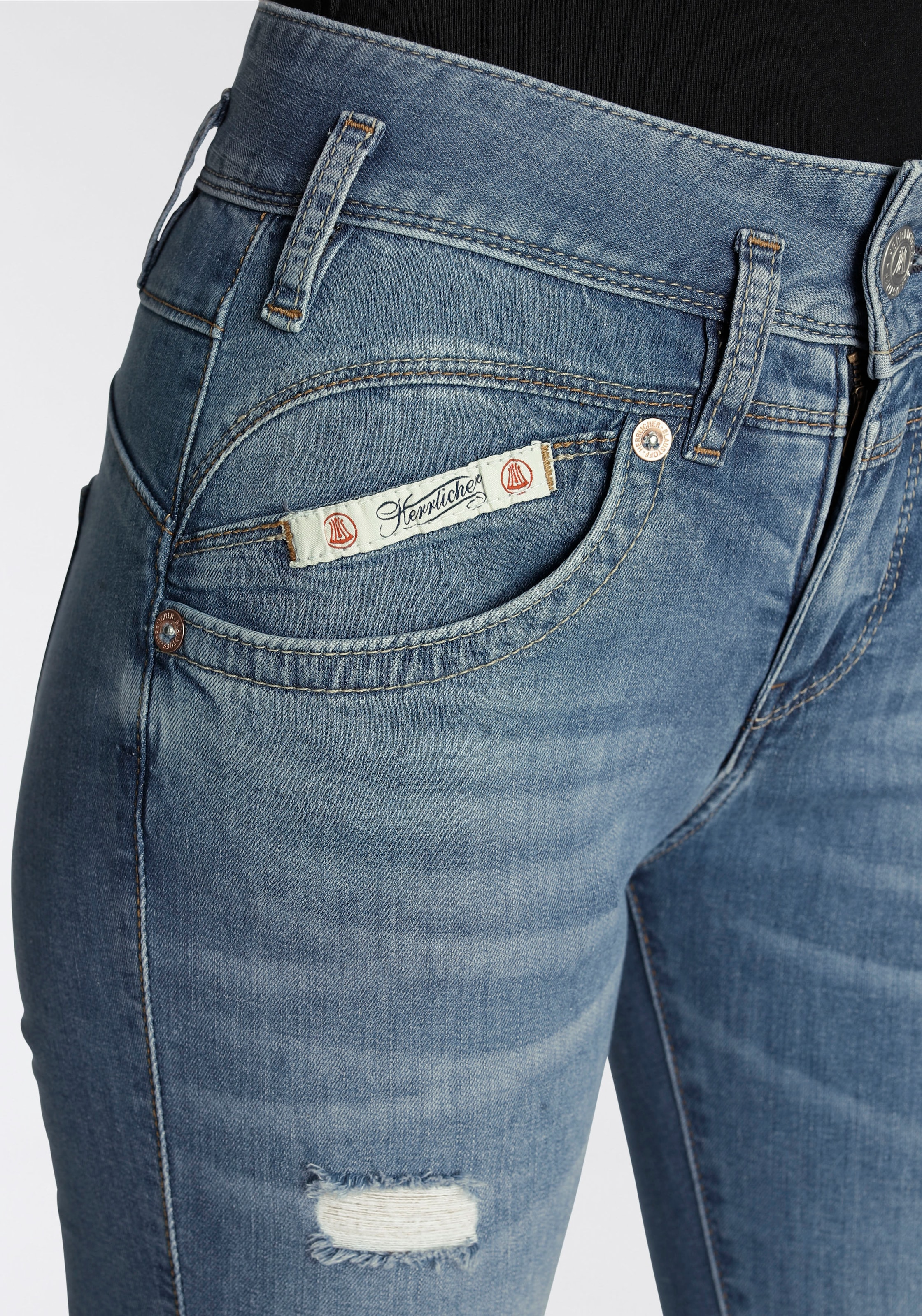 Herrlicher Bootcut-Jeans »PEARL«, Destroyed-Look
