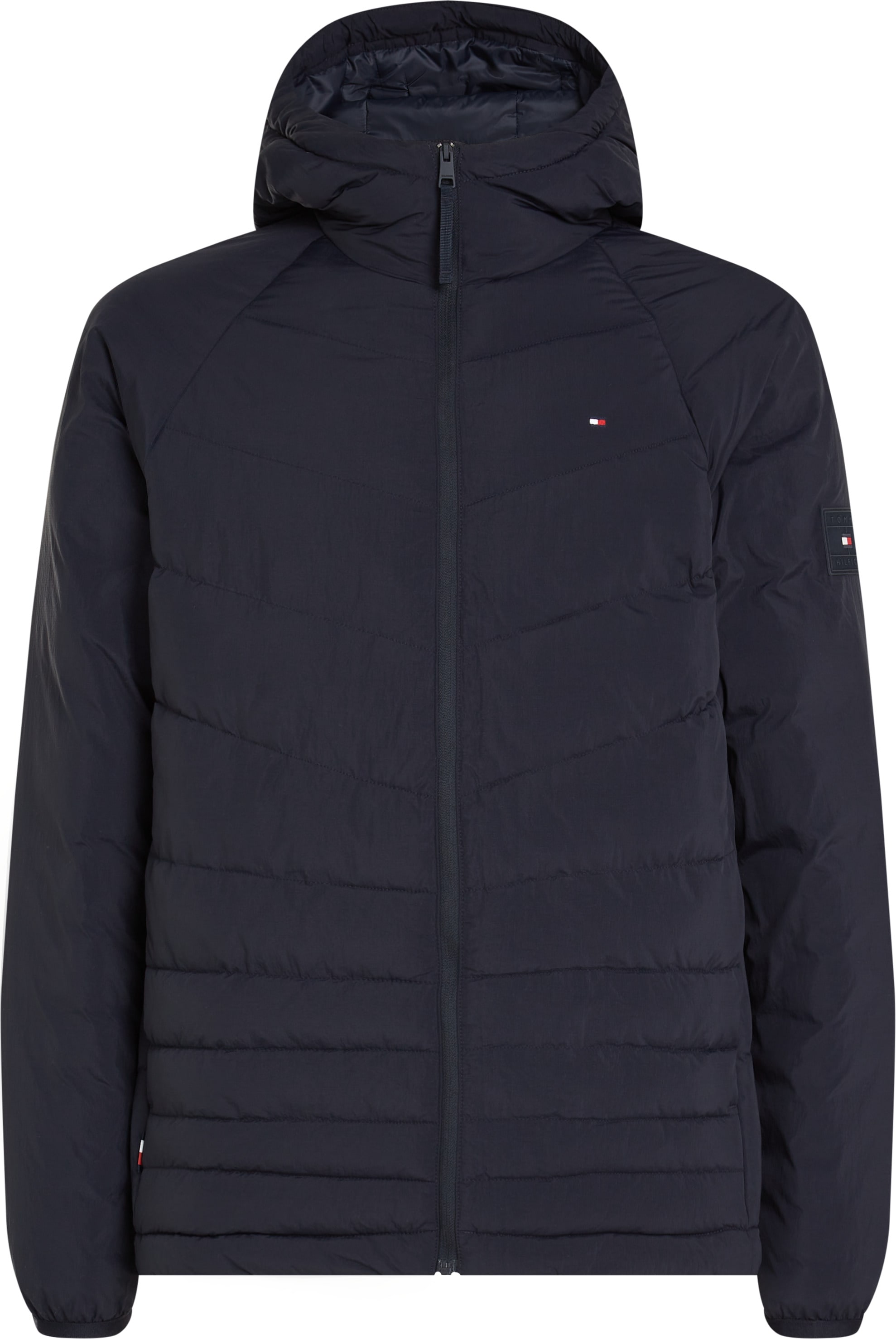 Tommy Hilfiger Big & Tall Steppjacke »BT-MIX QUILT HOODED JACKET-B«, mit Kapuze, in Grossen Grössen, Logostickerei