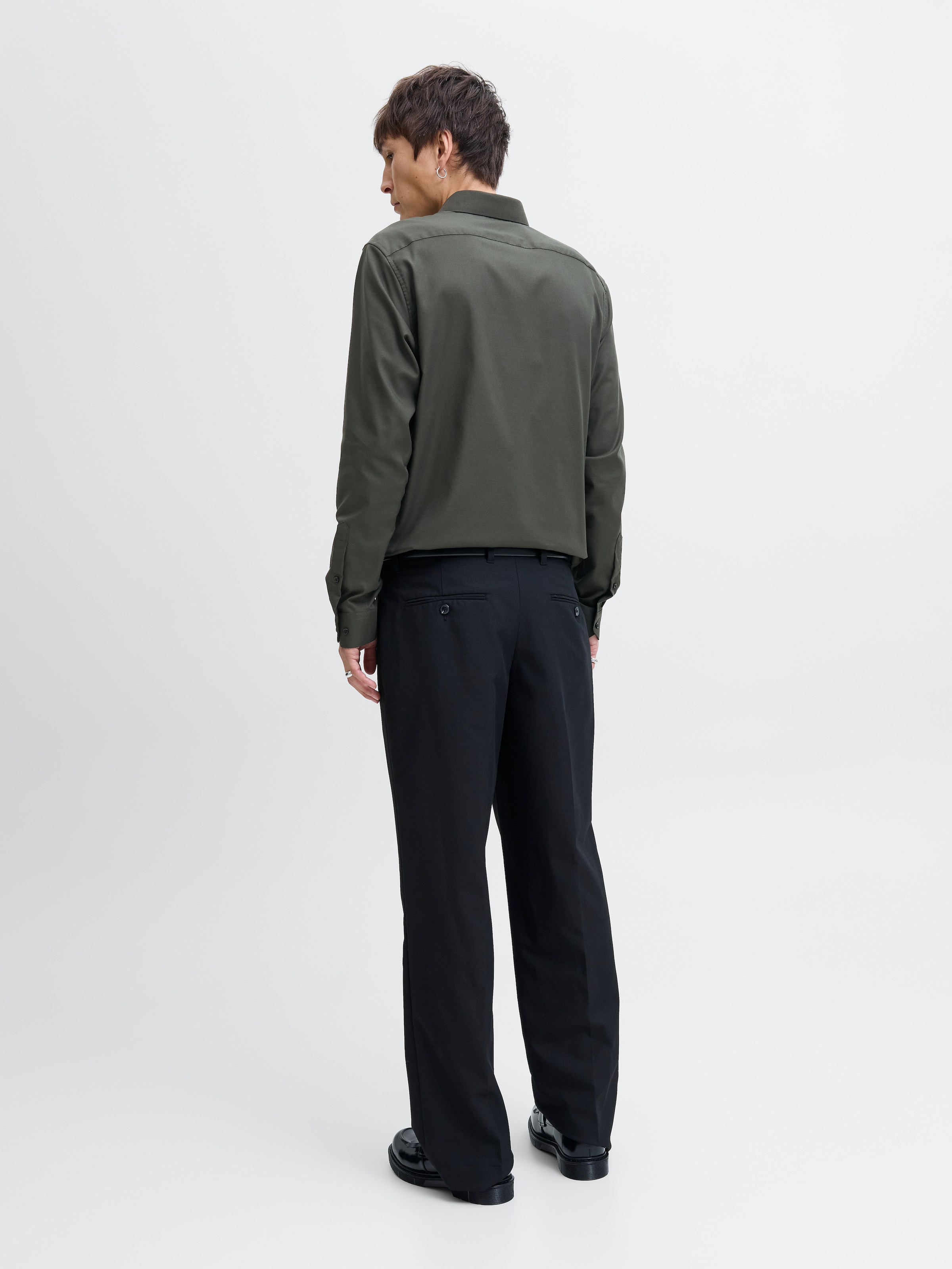 Jack & Jones Langarmhemd »JPRBLAPARKER Slim Fit Hemd, atmungsaktiv, ideal für den Alltag«, unifarben, modisch, slim fit, Baumwolle, Hemdkragen