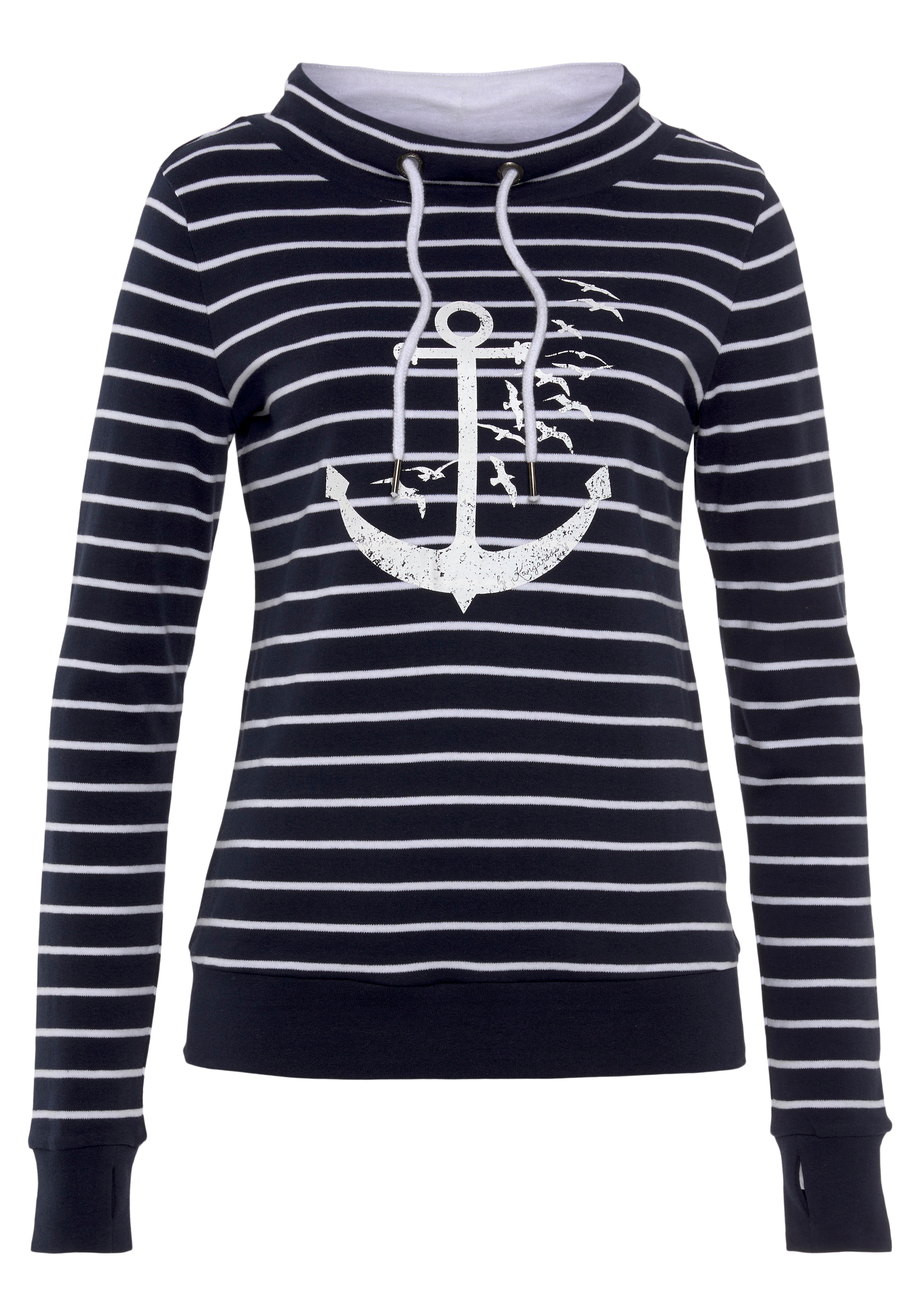 KangaROOS Sweatshirt, mit sportlichem maritimen online Schweiz Stehkragen bei kaufen und Druck Jelmoli-Versand