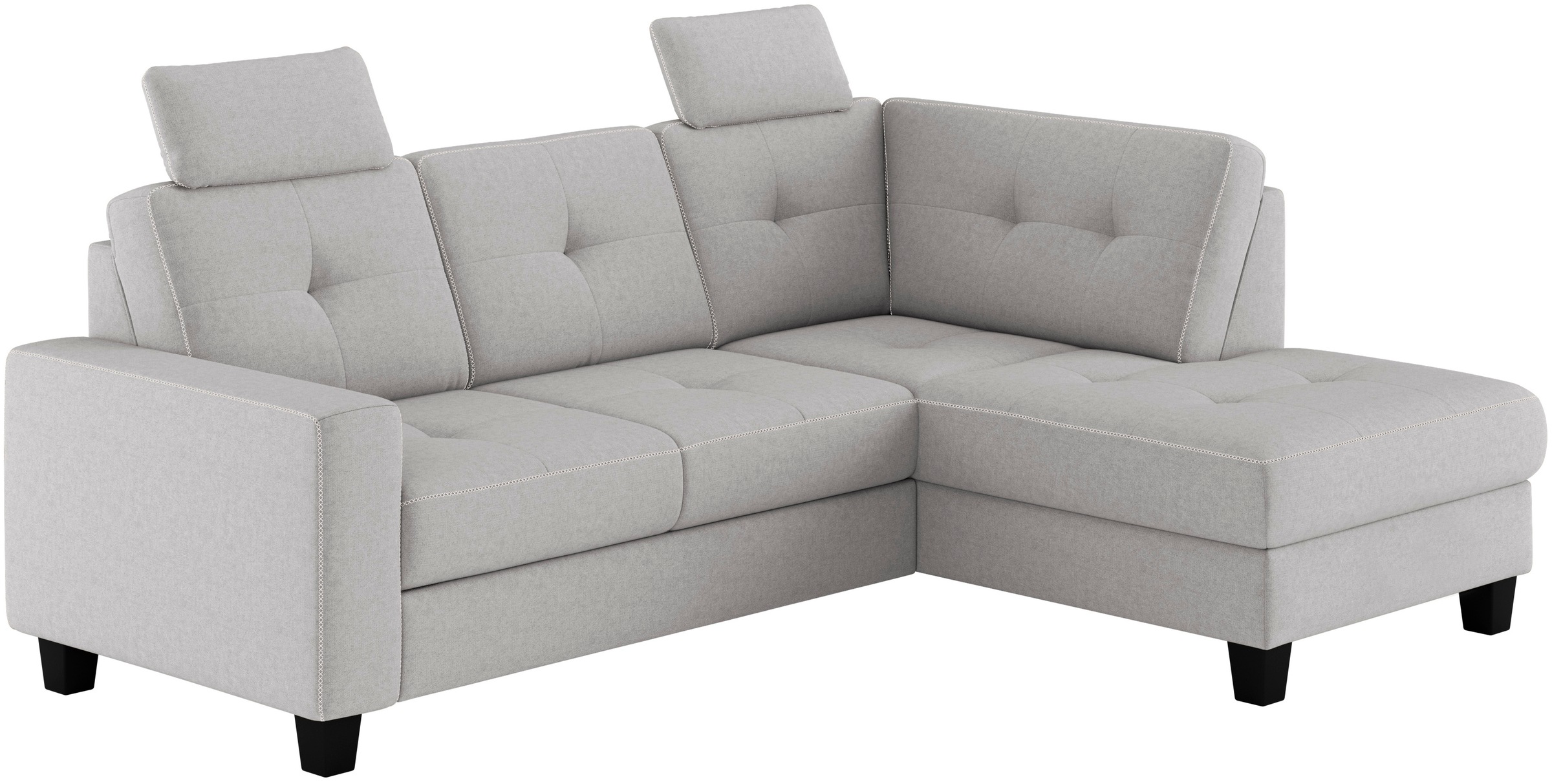 Places of Style Ecksofa »Varese«, Kreuznaht in beige