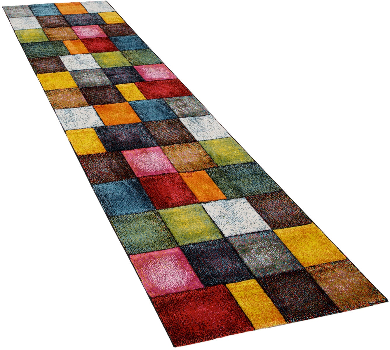 Paco Home Läufer Teppich Kurzflor, online 753«, auch als bestellen Jelmoli-Versand erhältlich Karo rechteckig, Muster, mit | 3D-Design, »Smaragd