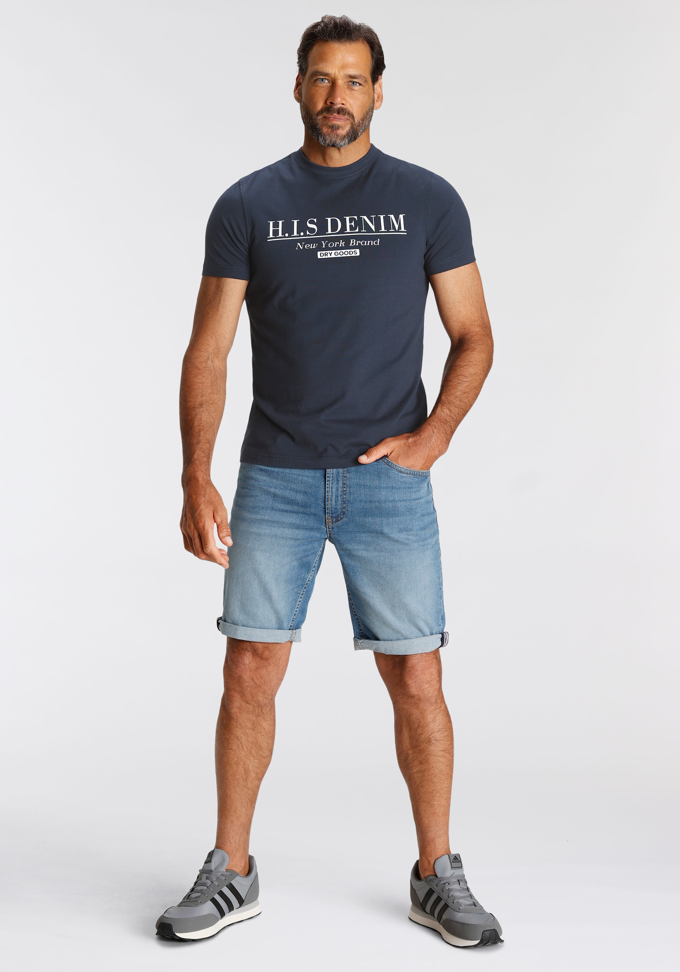 H.I.S Jeansshorts »DEYO«, wassersparende Produktion durch OZON WASH