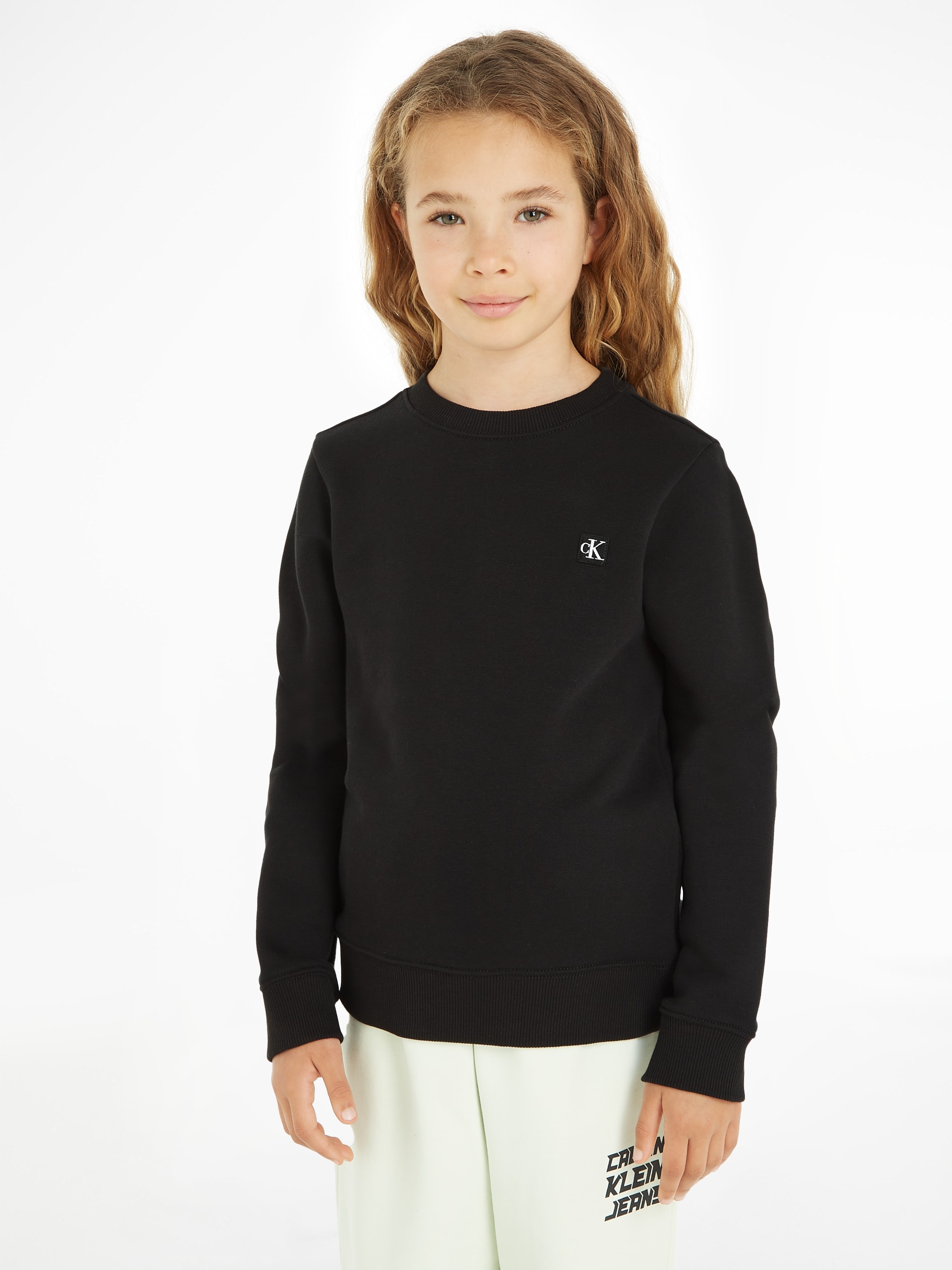 Calvin Klein Jeans Sweatshirt »MONOGRAM MINI BADGE CREWNECK«, für Kinder bis 16 Jahre