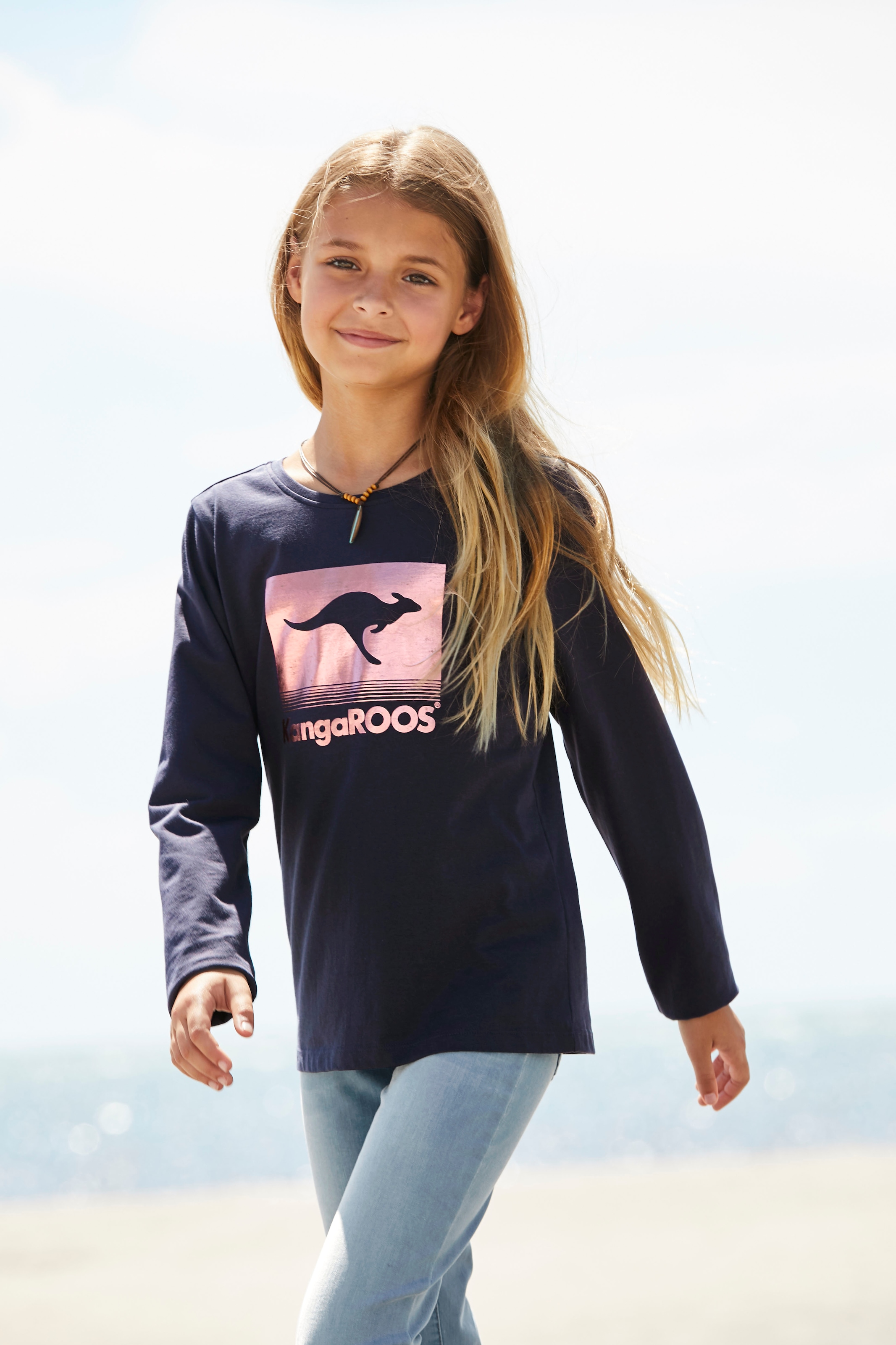 ✵ KangaROOS Langarmshirt, mit Foliendruck online kaufen | Jelmoli-Versand