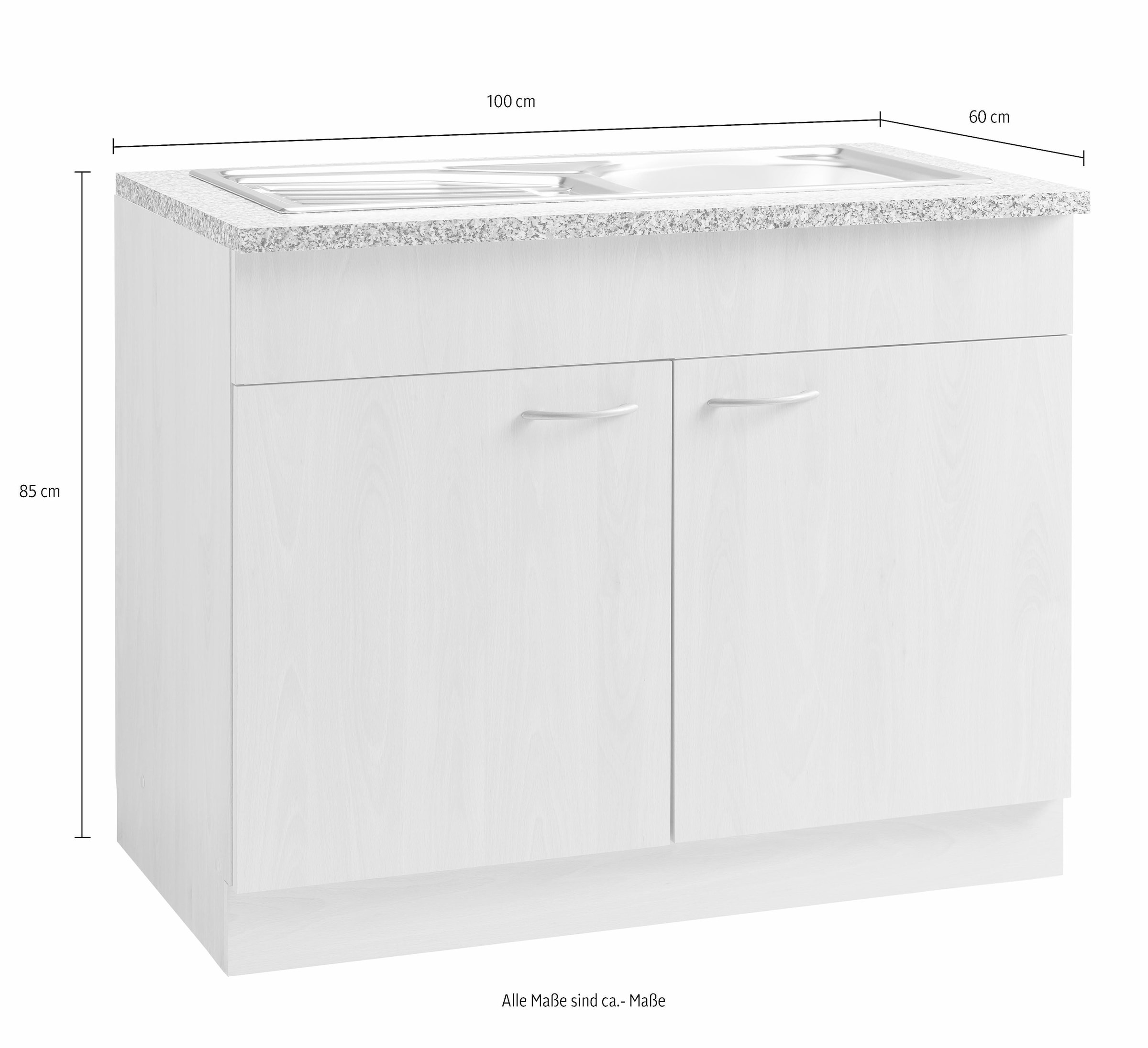 wiho Küchen Spülenschrank »Kiel«, 100 cm breit online bestellen |  Jelmoli-Versand