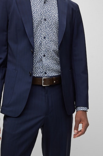 BOSS Ledergürtel »Ther-Flag-E_Sz35«, mit stilvollen Markendetails