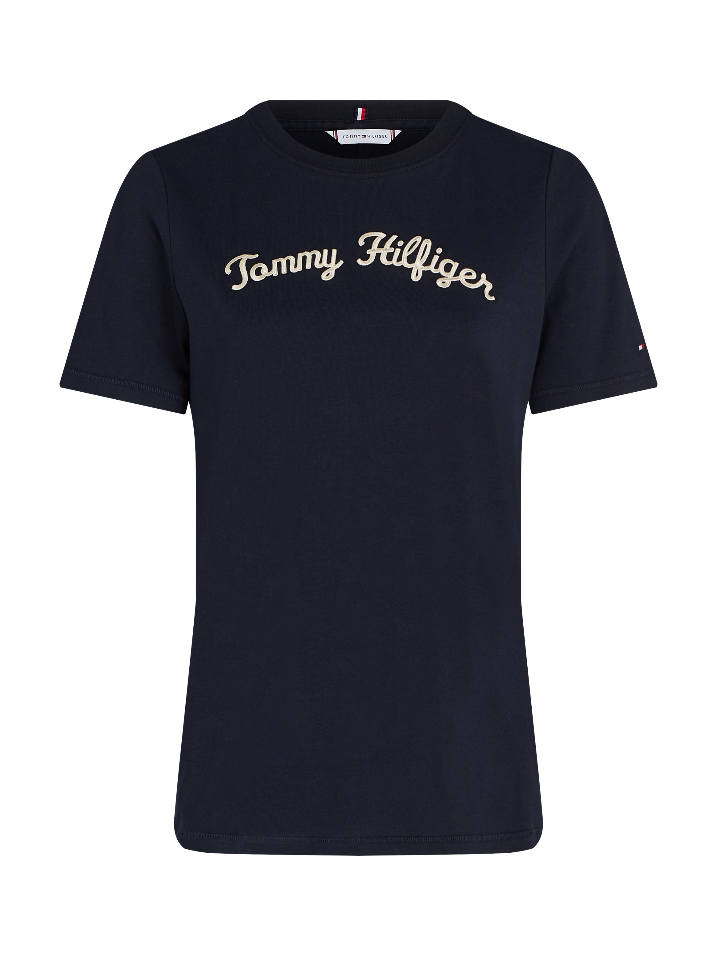 Tommy Hilfiger Kurzarmshirt »REG SCRIPT C-NK SS«, mit Tommy Hilfiger Script Logo-Schriftzug