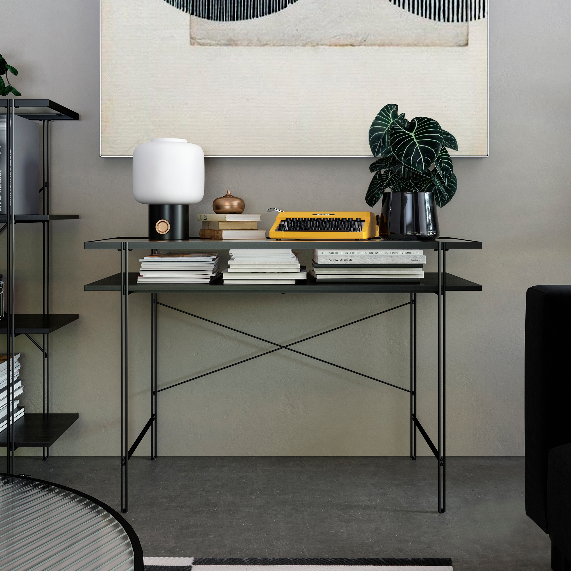 Dorel Home Schreibtisch »Wainwright«, (1 St.), Tischplatte aus Glas,  Gestell aus Metall, Breite 110 cm online shoppen | Jelmoli-Versand