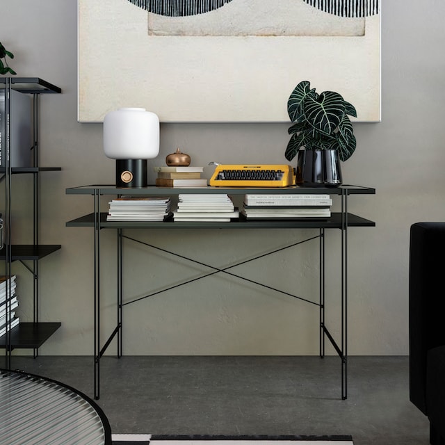 Dorel Home Schreibtisch »Wainwright«, (1 St.), Tischplatte aus Glas,  Gestell aus Metall, Breite 110 cm online shoppen | Jelmoli-Versand