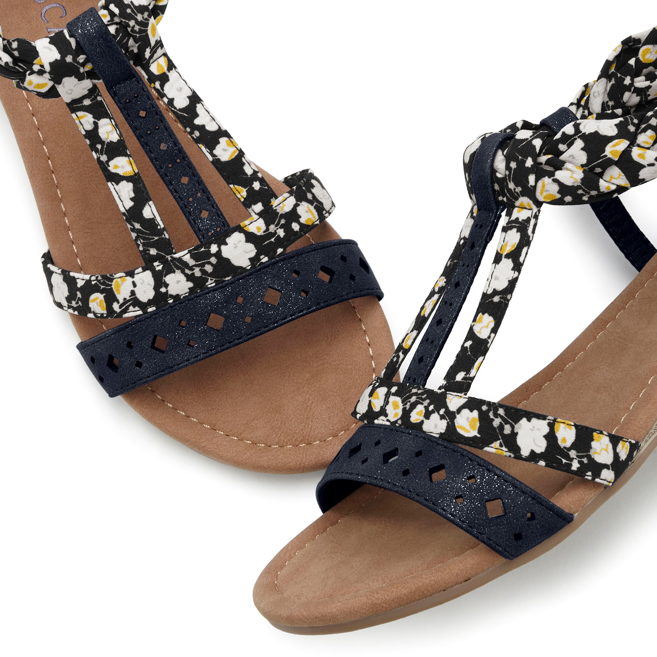 LASCANA Sandale »Sommerschuh«, Sandalette, Sommerschuh mit Riemchen im Festival-Look VEGAN