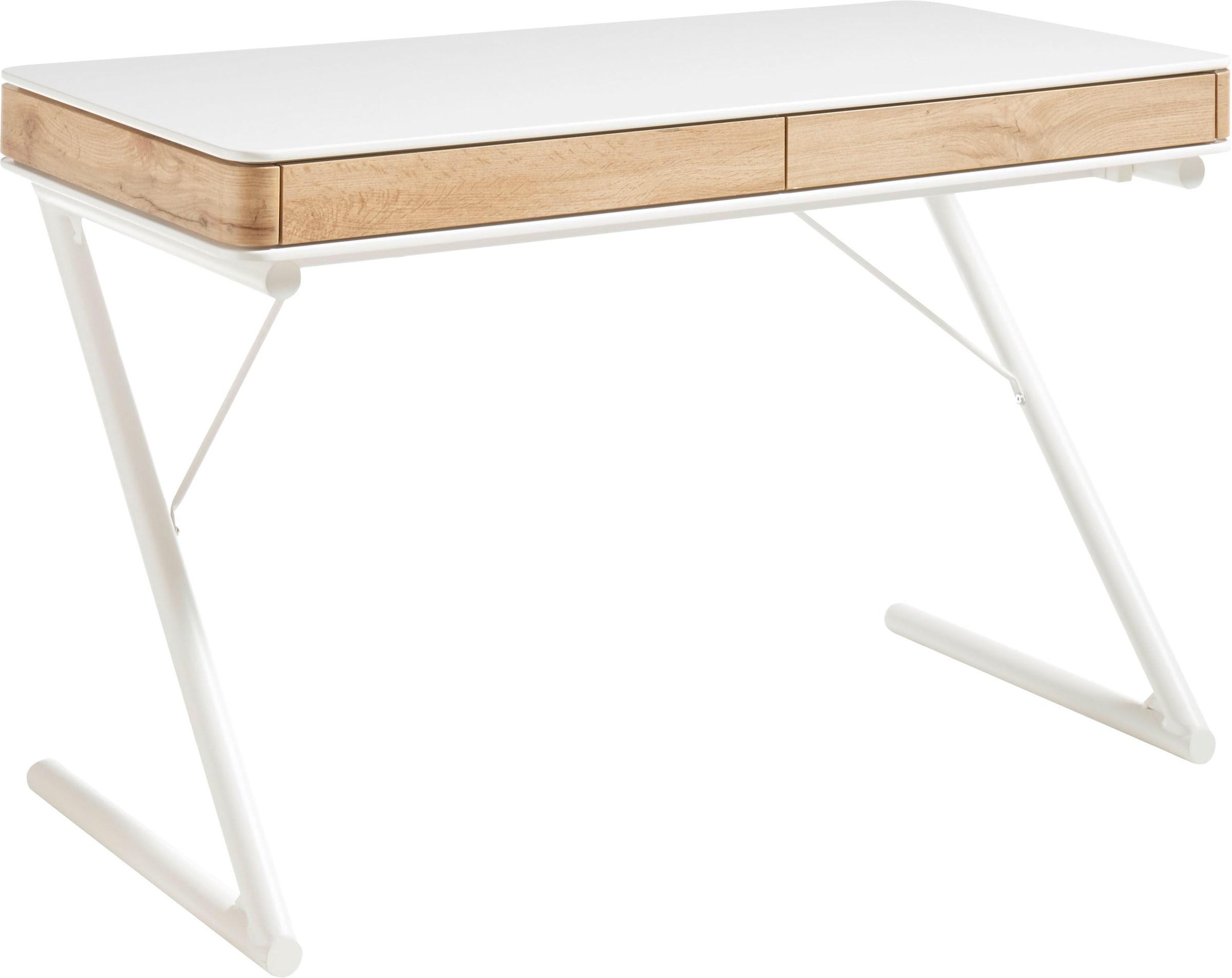 MCA furniture Schreibtisch »Bukarest«, weiss matt mit Schubladen, Breite 120 cm