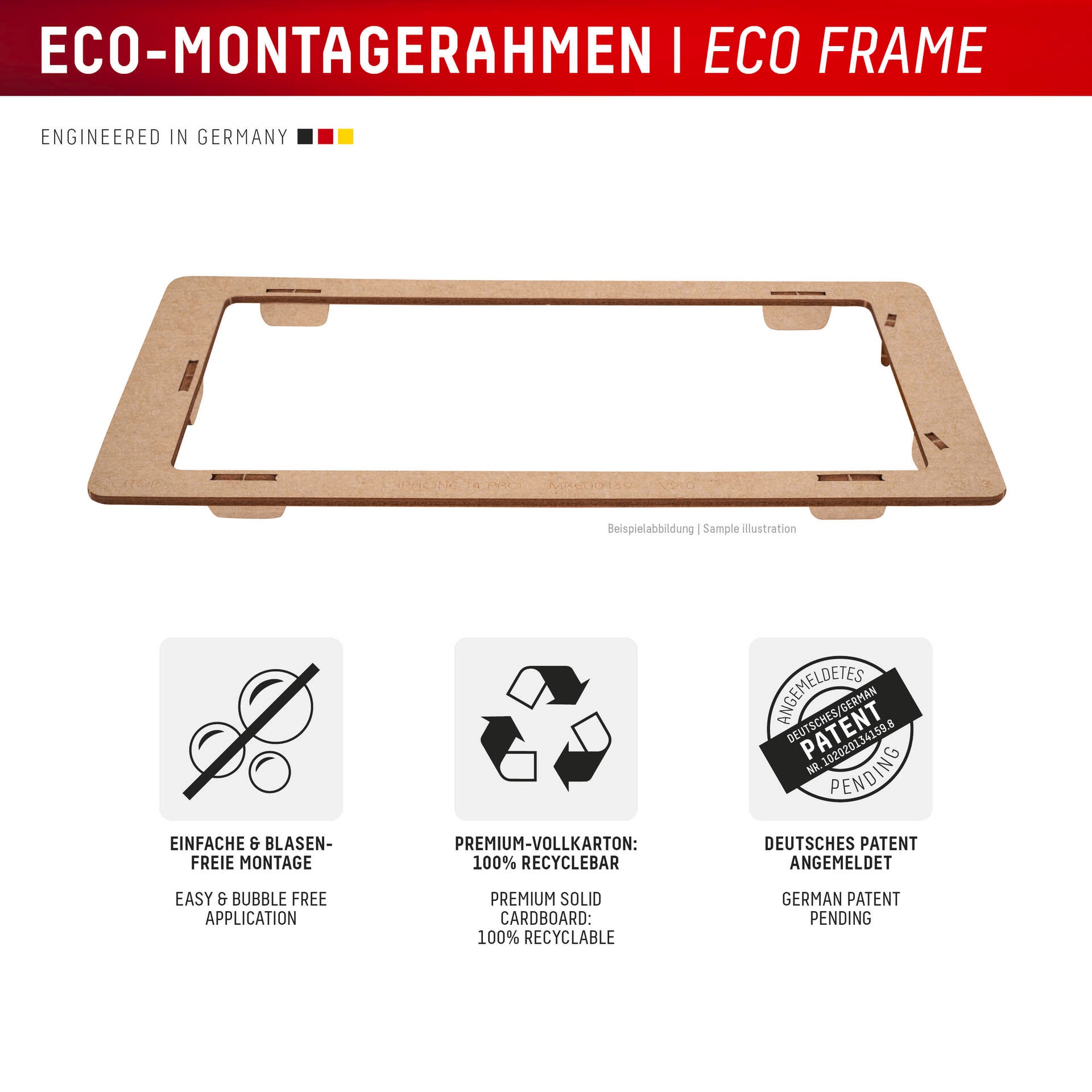 Displex Displayschutzglas »Premium Glass Full Cover«, für Apple iPhone 16, (1 St.), Displayschutzfolie, Schutzfolie, Bildschirmschutz, kratz- & stossfest