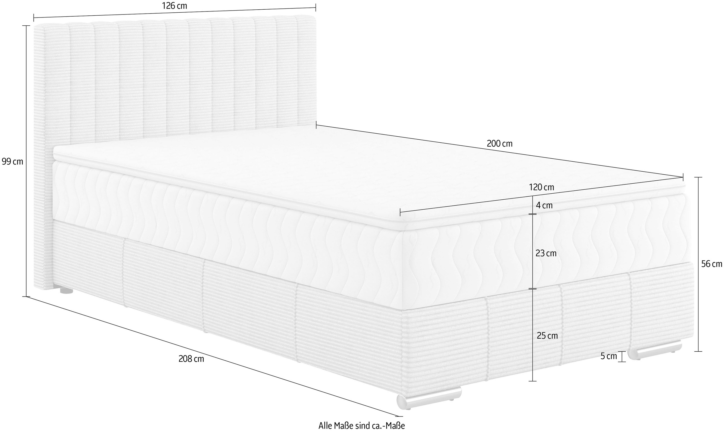 INOSIGN Boxbett Thor mit Bettkasten, inkl. Matratze, Topper und Zierkissen, in verschiedenen Härtegraden verfügbar