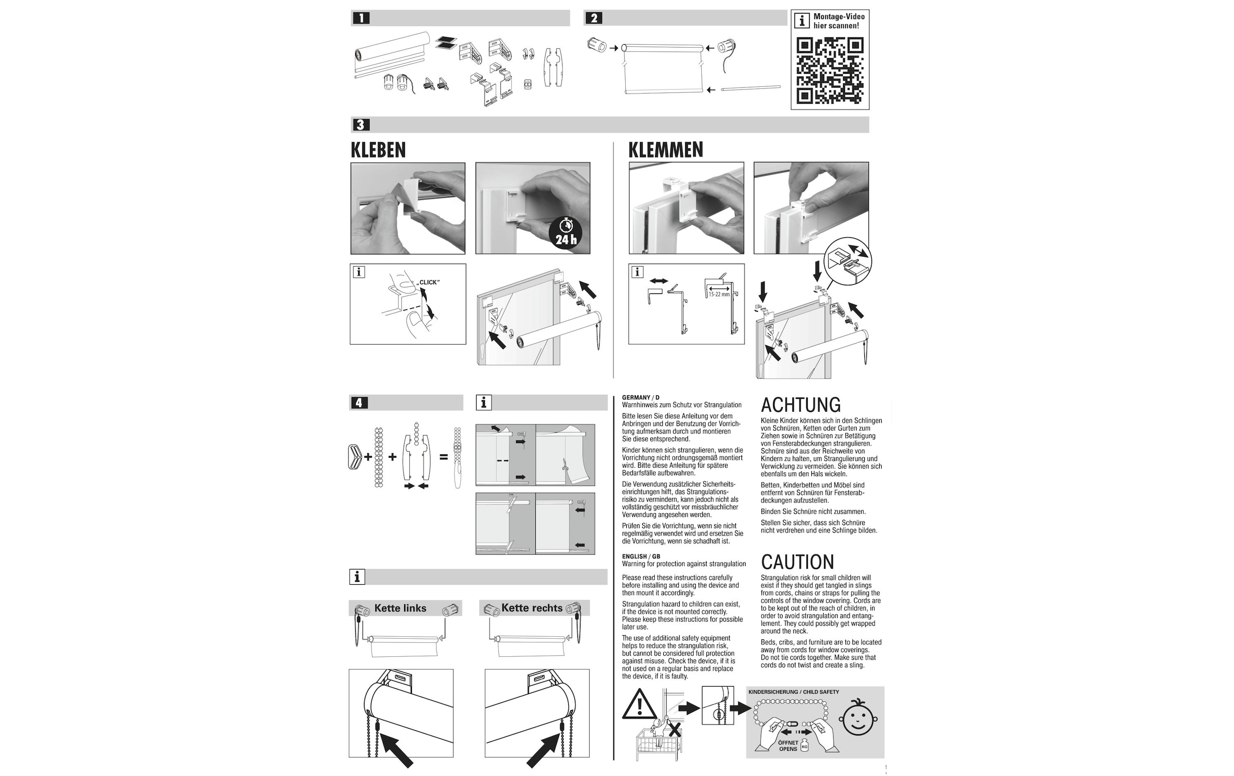 GARDINIA Rollo »EASYFIX Uni, Dunkelblau«, blickdicht