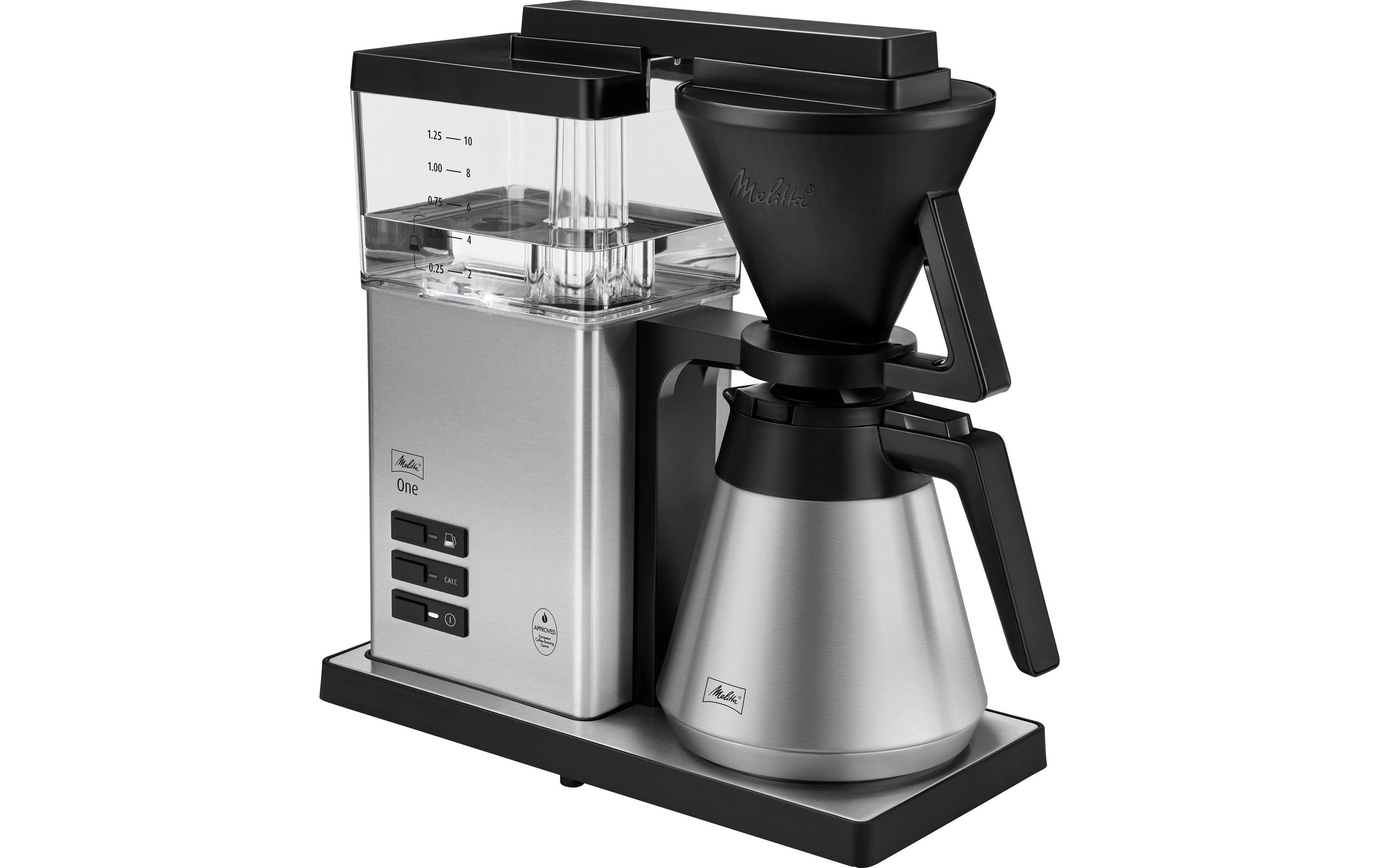 Melitta Filterkaffeemaschine »One Therm Edelstahl/Schwarz«, 1x4
