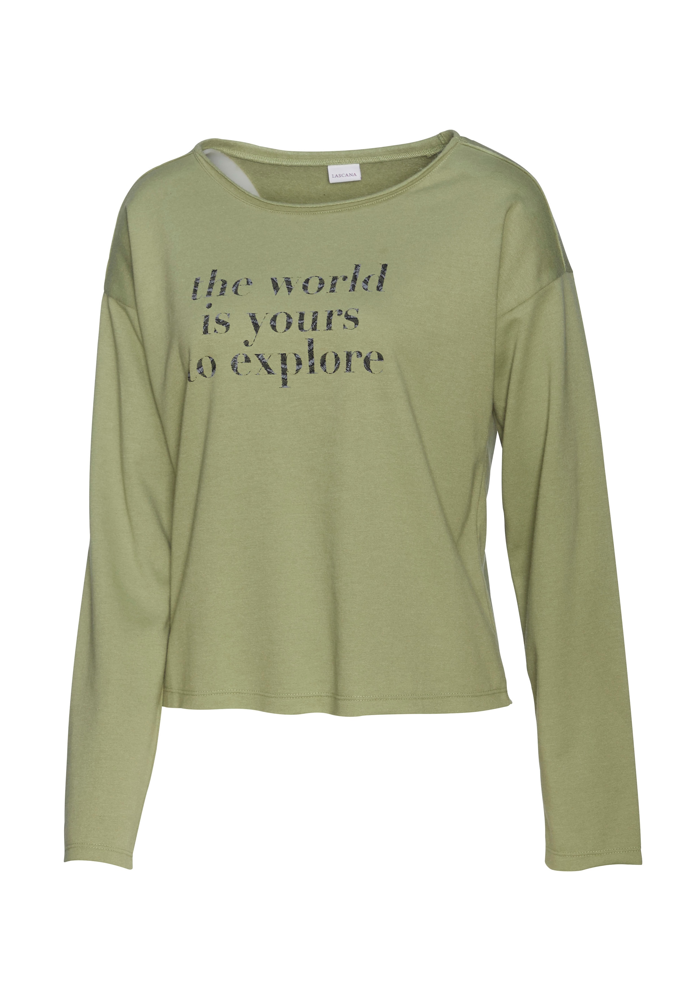 LASCANA Sweatshirt, mit Statement Druck, Loungewear