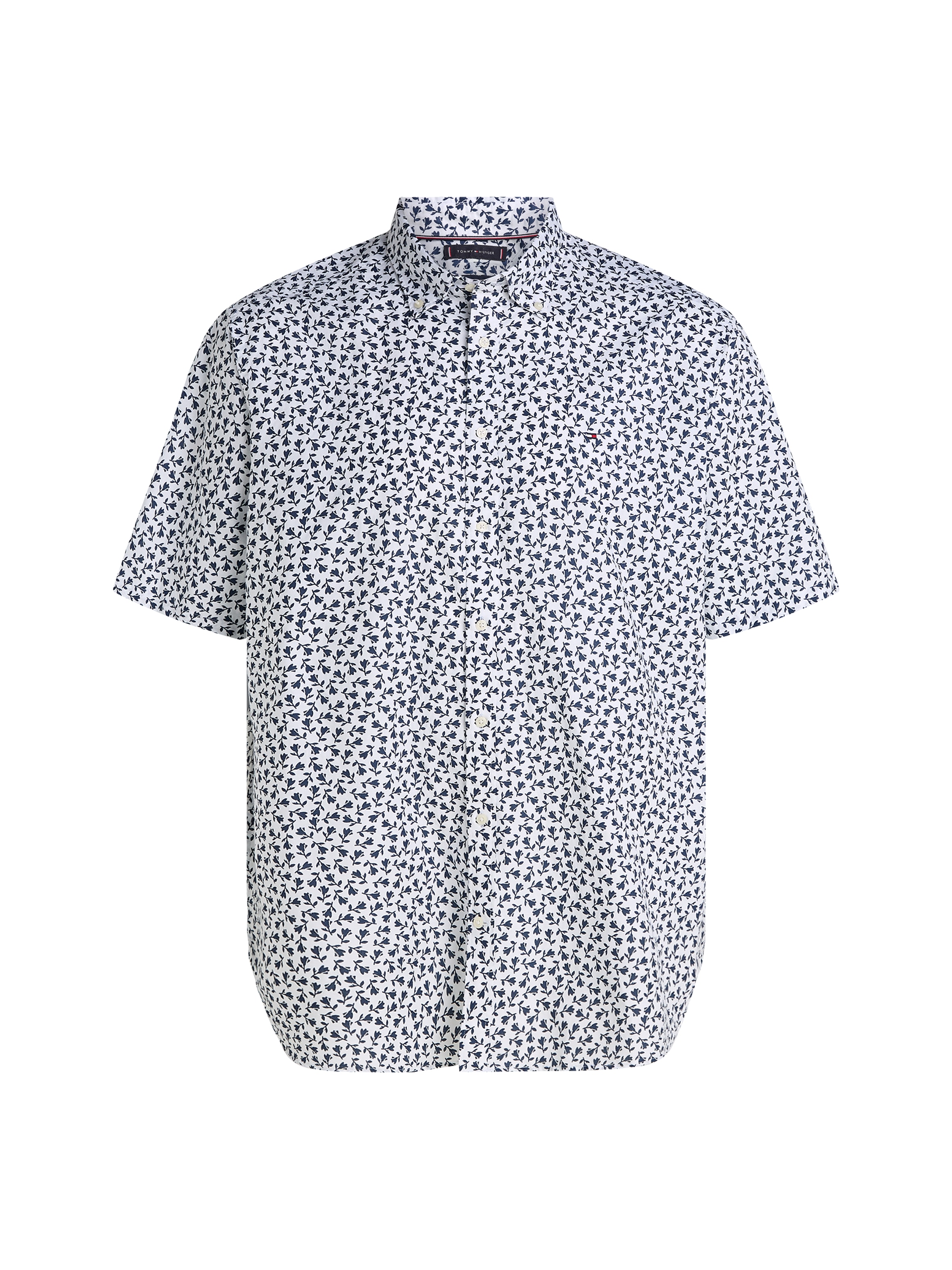 Tommy Hilfiger Big & Tall Kurzarmhemd »BT-LINEN BLEND MPRINT«, mit Allover-Print, Grosse Grössen