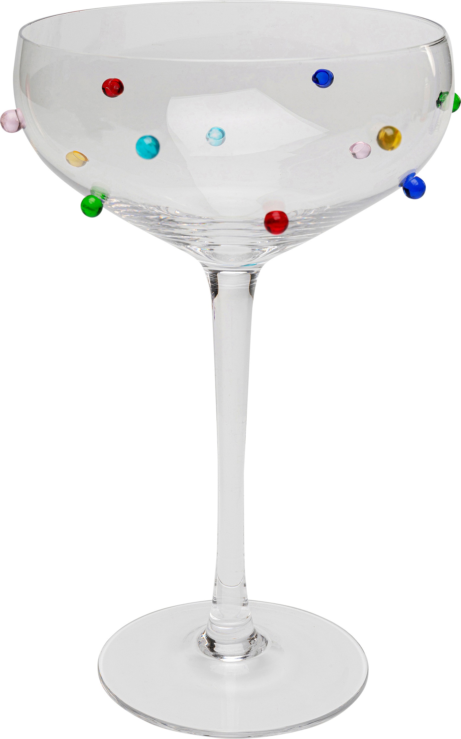 Kare Design Glas "Party Dots" Cocktail-, Wasser- oder Weinglas