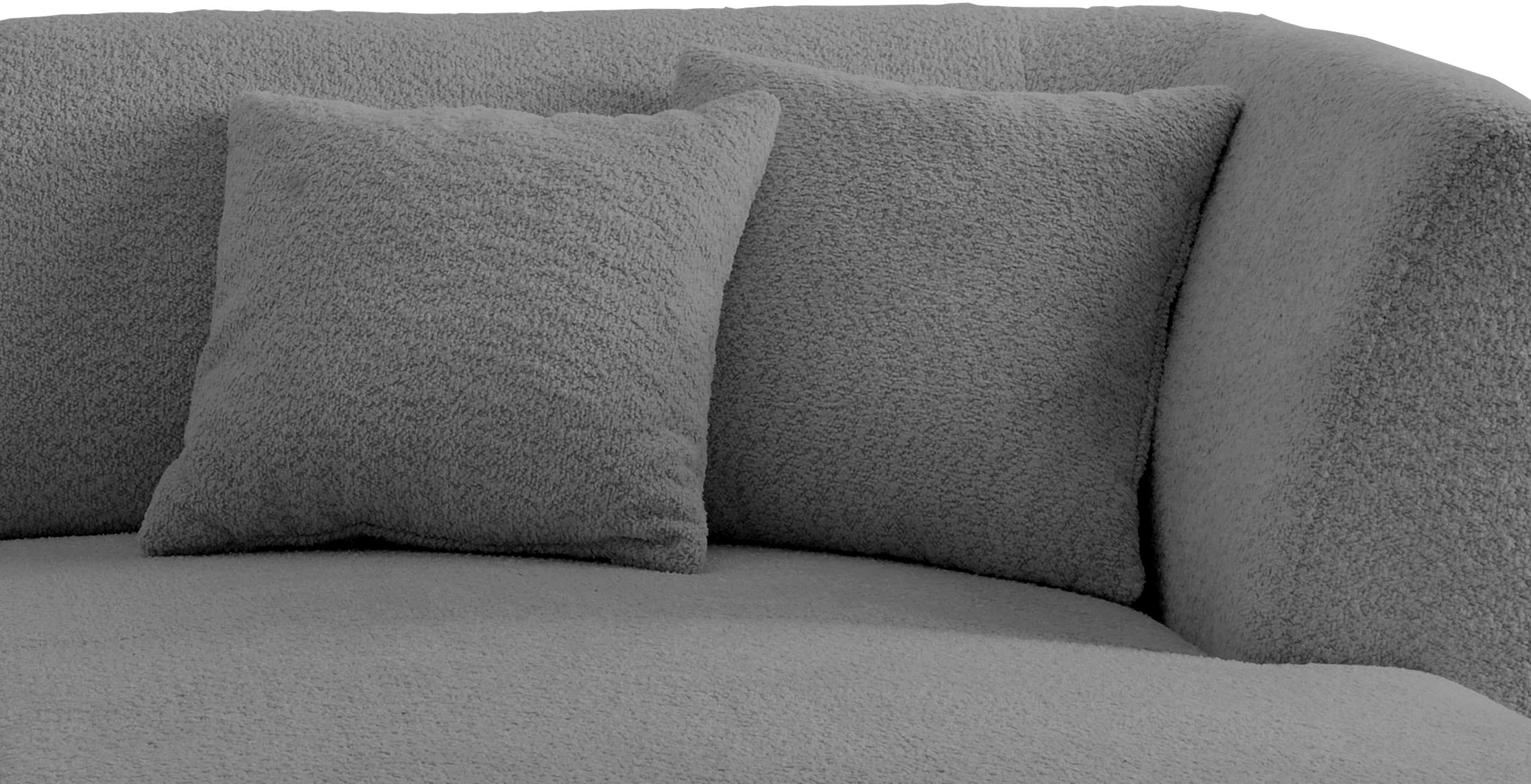 INOSIGN Ecksofa »Colori Polstermöbel mit zeitlos eleganter Rückenführung. L-Form«, Holzfussfarbe wählbar, inkl. 4x Zierkissen