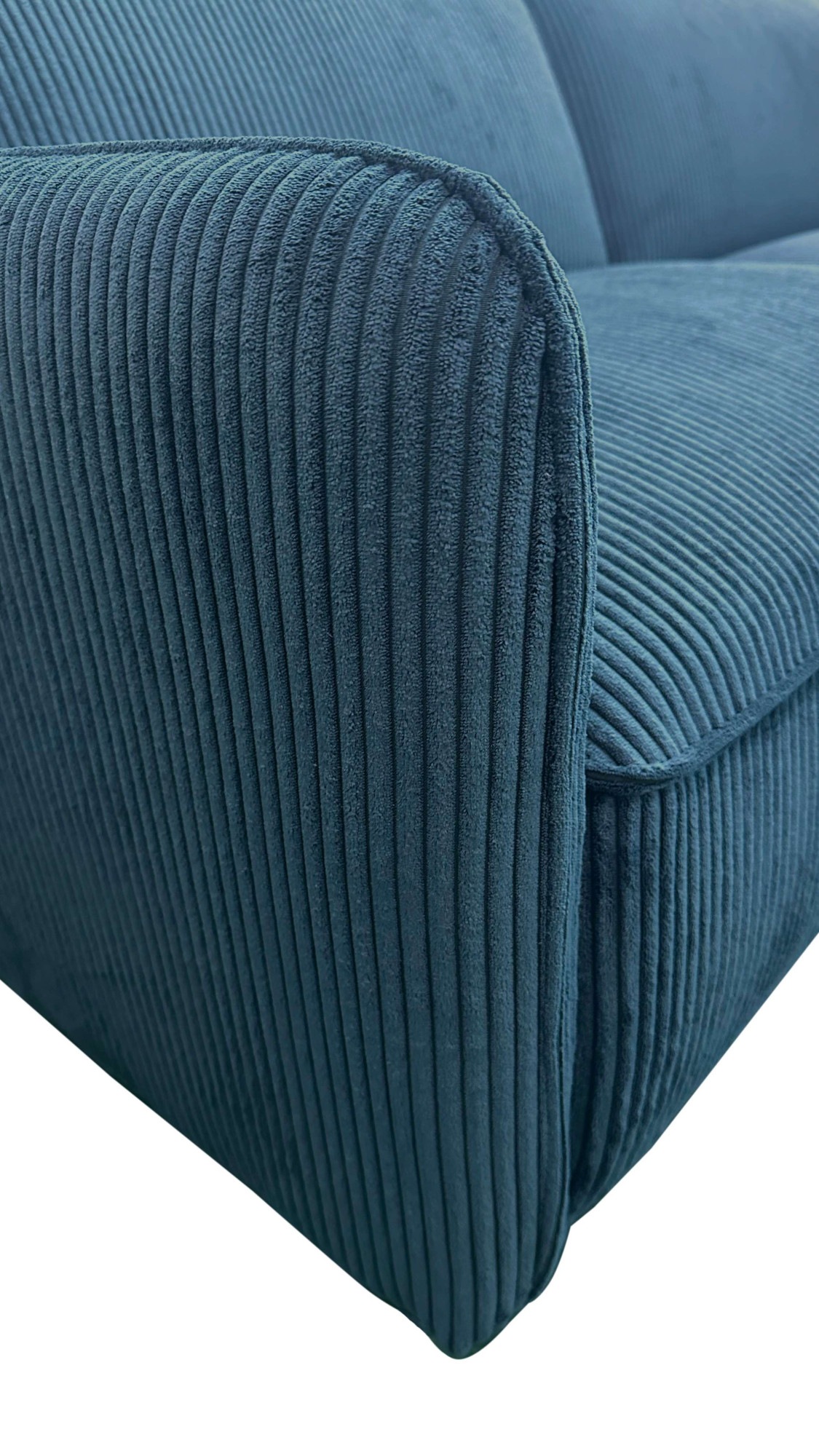 Dorel Home 3-Sitzer »Allie Curved Schlafsofa 209 cm«, Bettfunktion (110/190), verstellbare Rückenlehne, Cord u. Velours