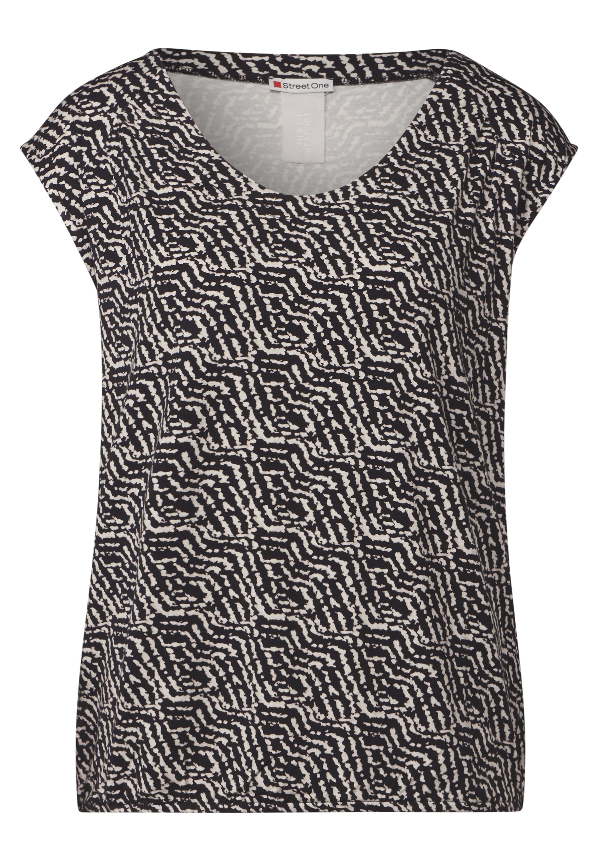 STREET ONE Shirttop, mit grafischem Muster und V-Ausschnitt