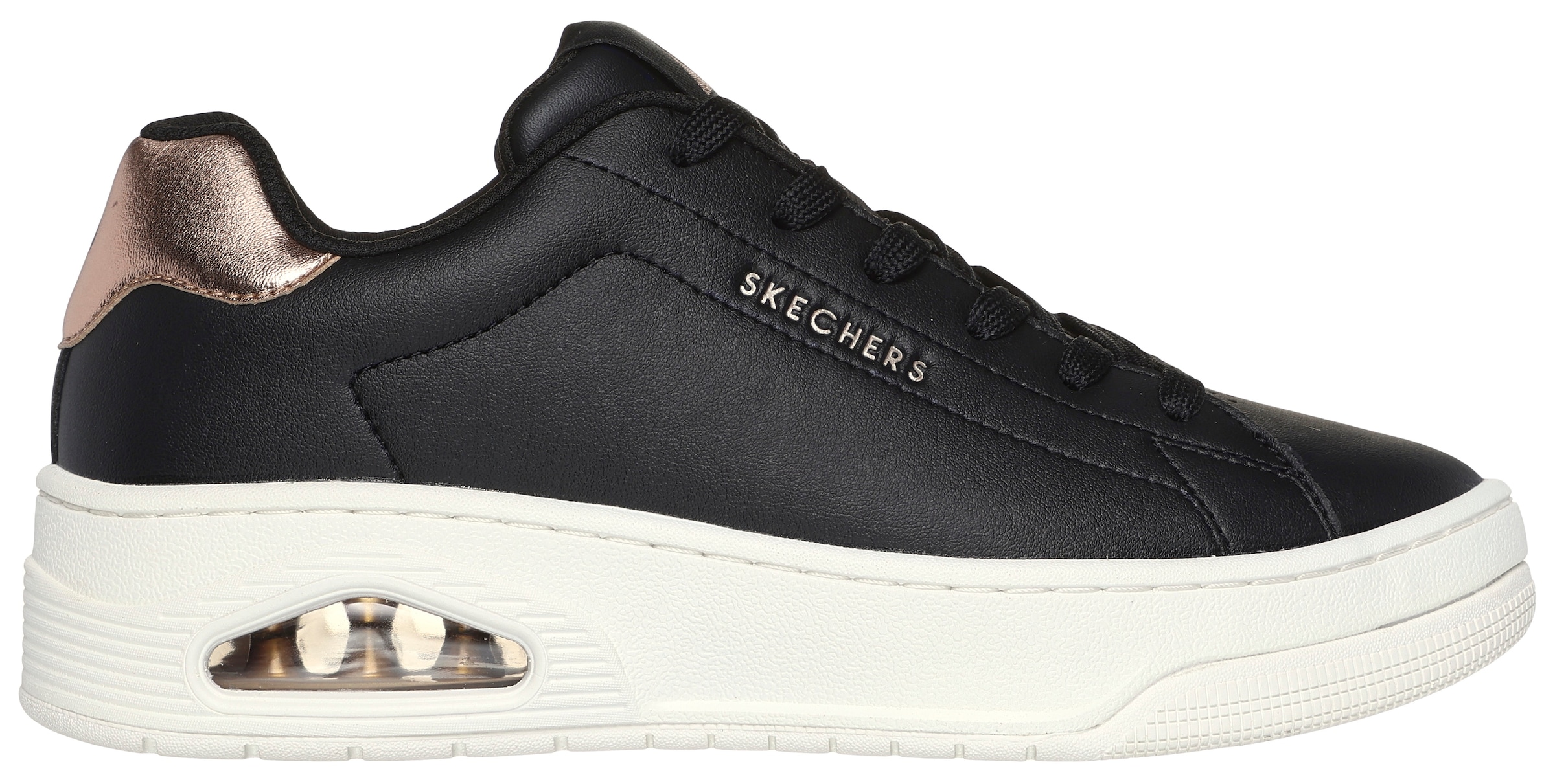 Skechers Sneaker »UNO COURT«, mit Metallic-Applikation, Freizeitschuh, Halbschuh, Schnürschuh